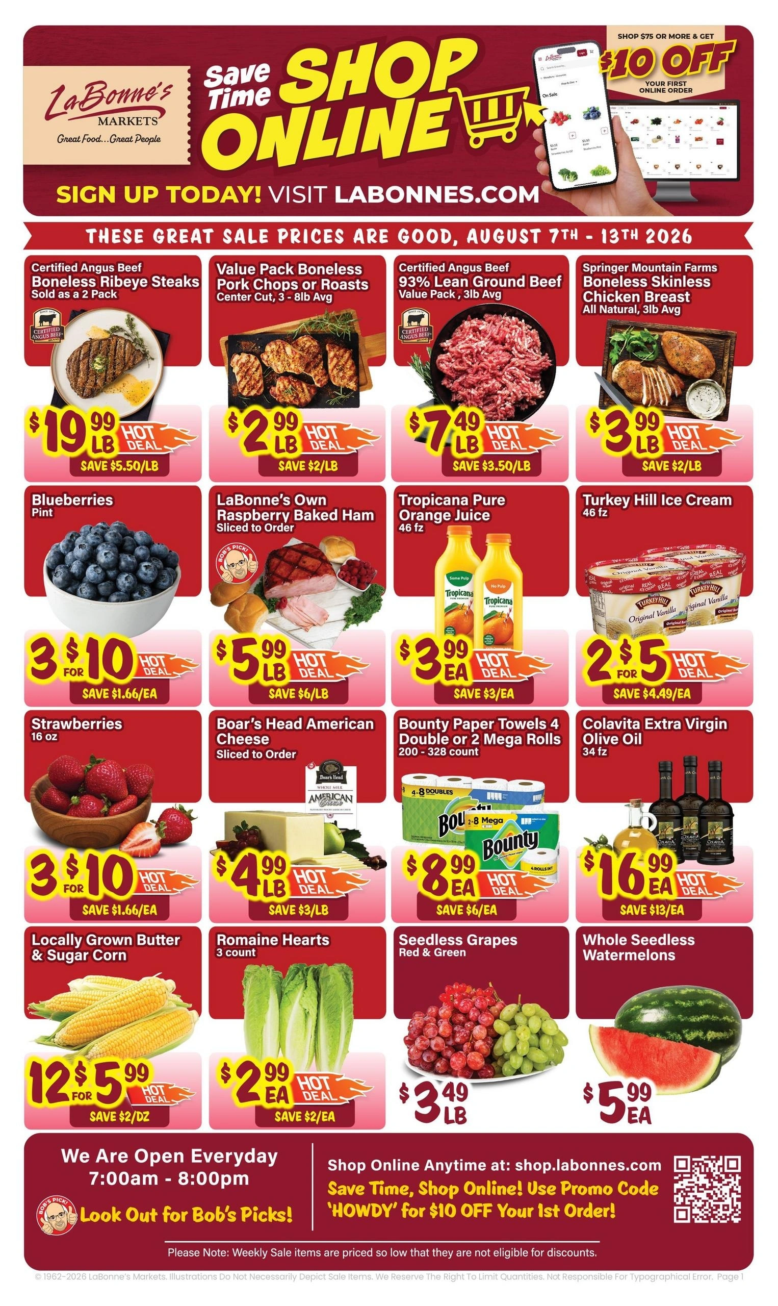 Oliver's Supermarket flyer page 1