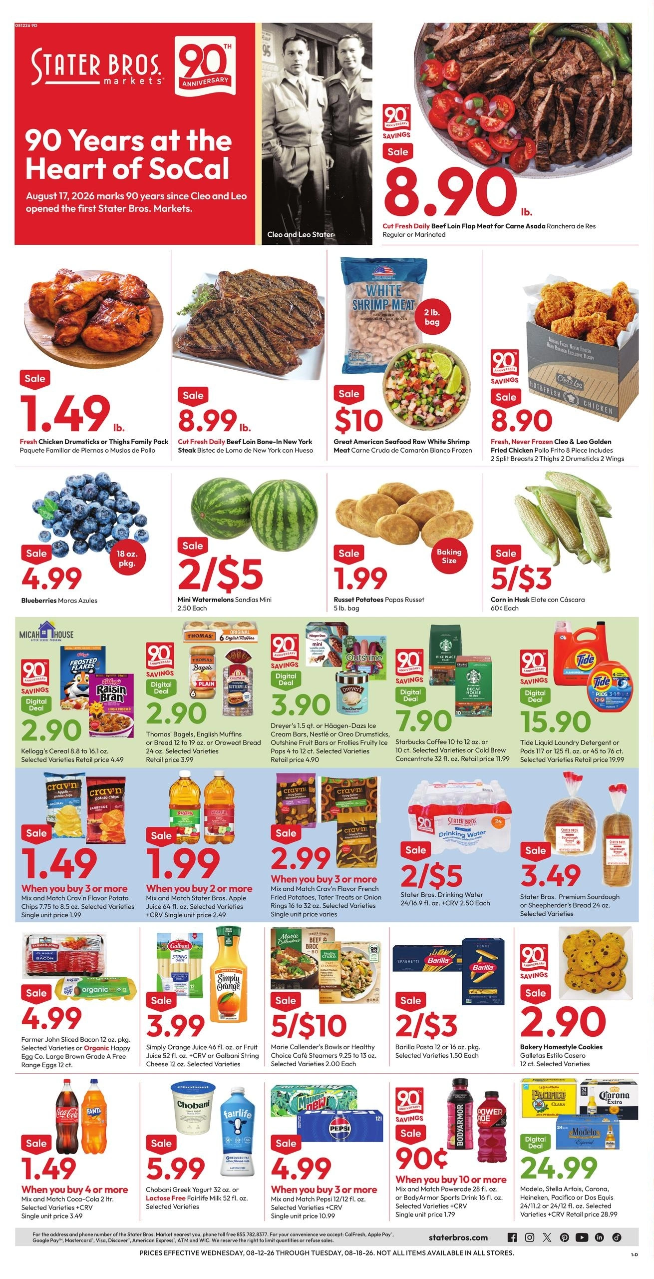 Stater Bros. Markets flyer page 1