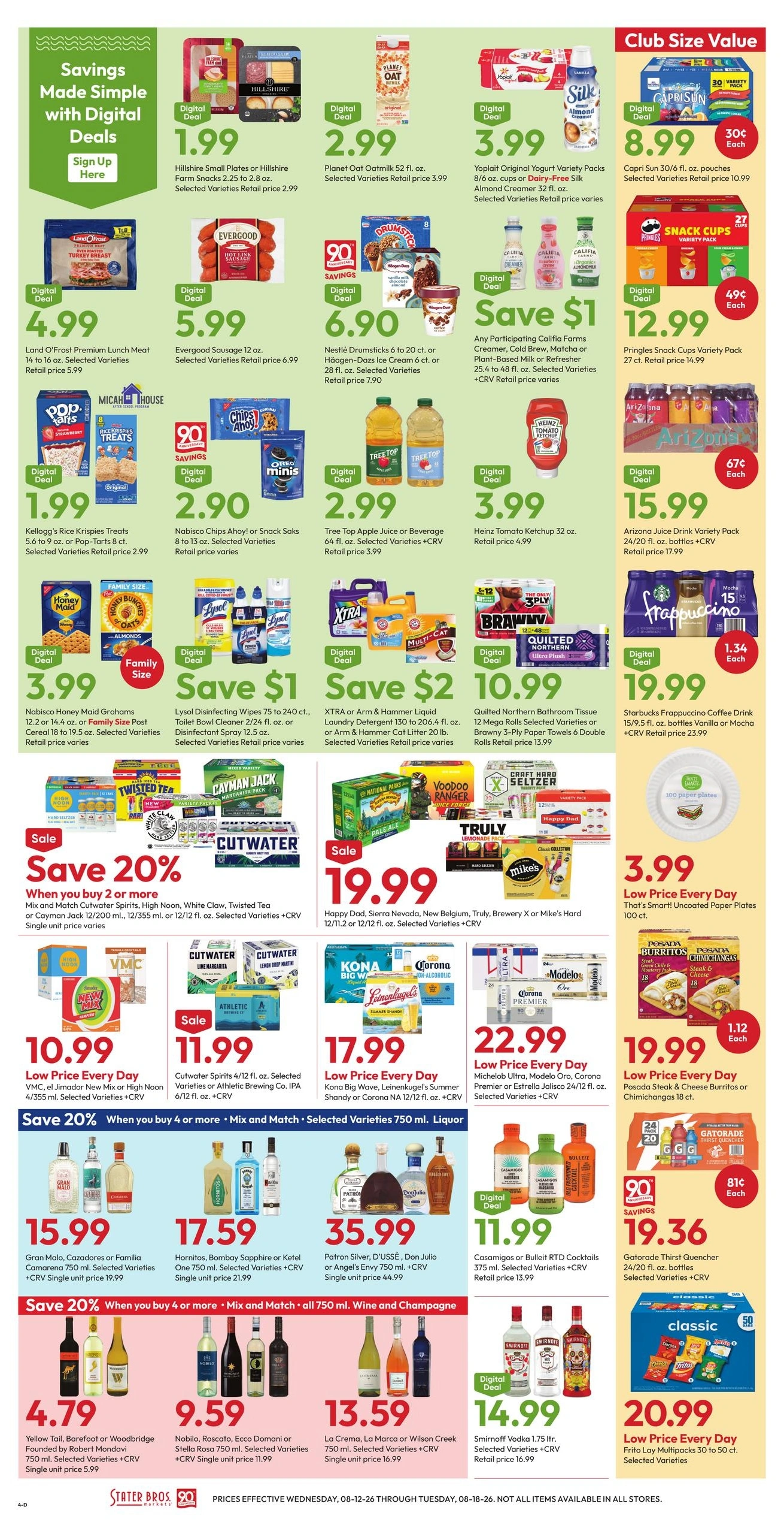 Stater Bros. Markets flyer page 4