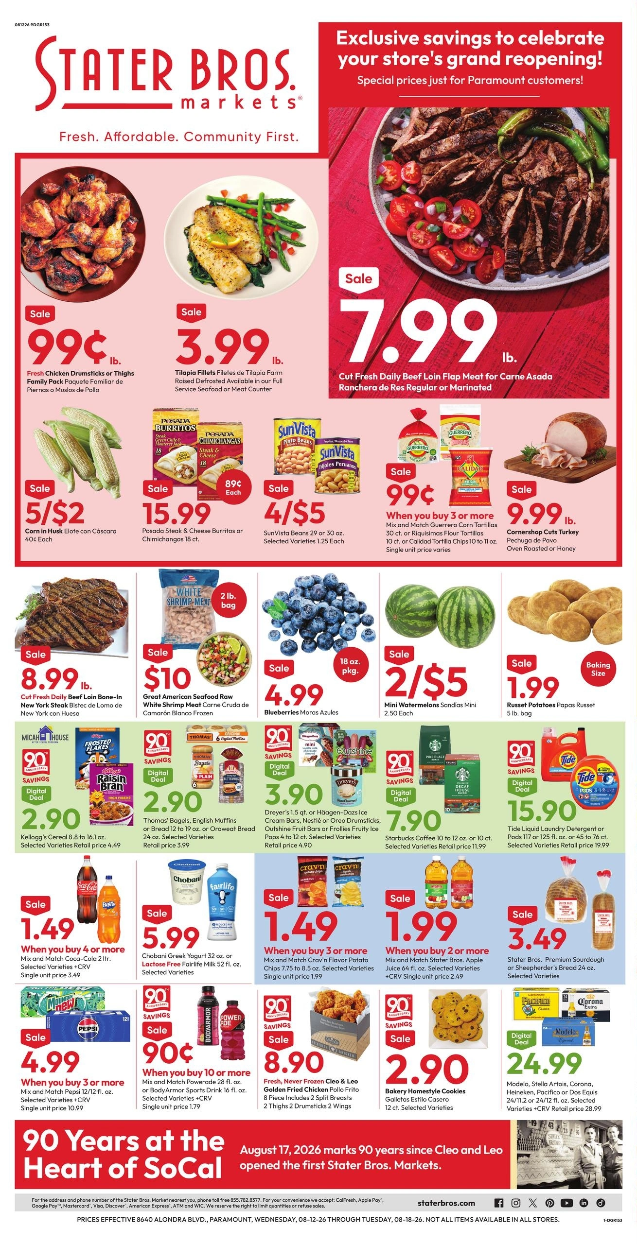 Stater Bros. Markets flyer page 1