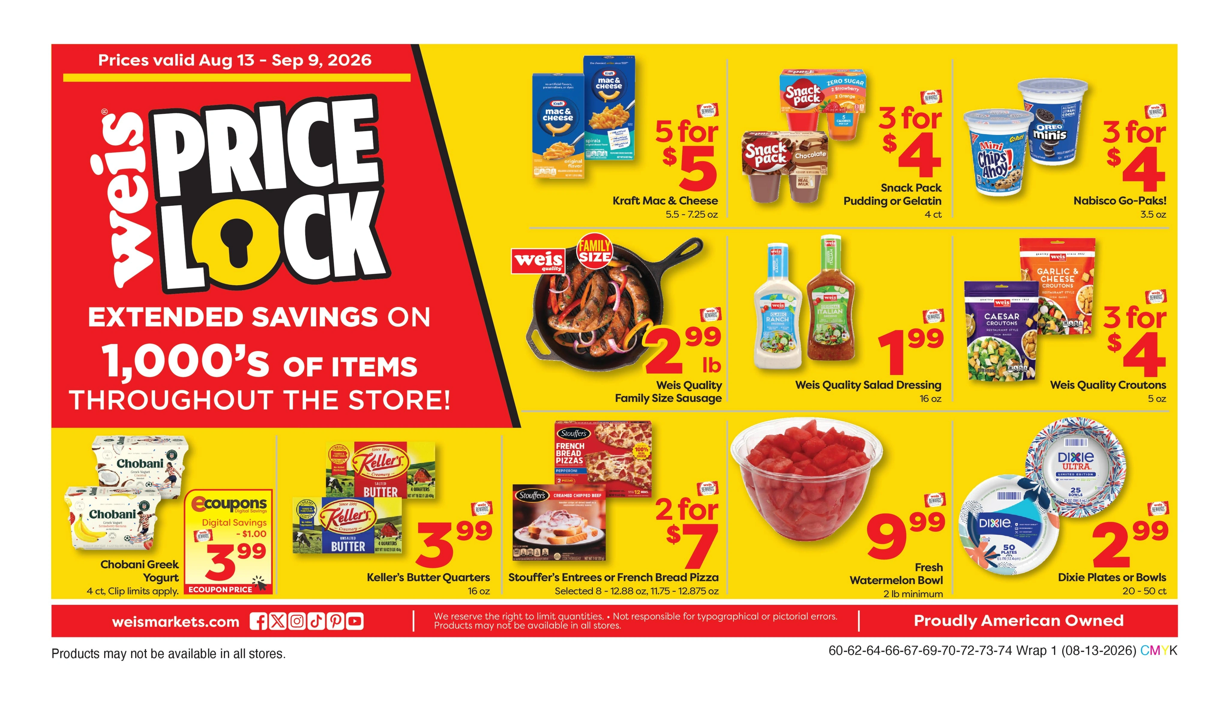 Weis Markets flyer page 1