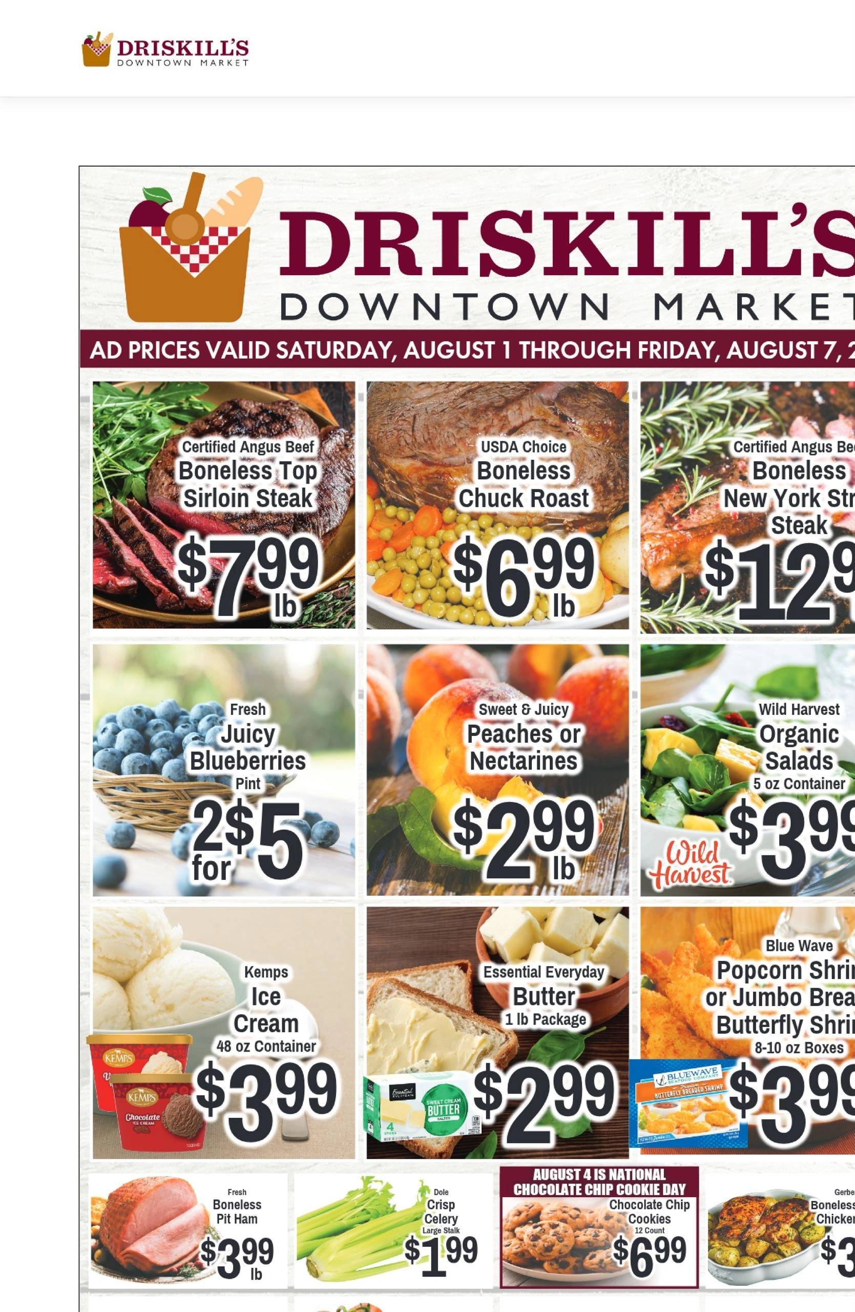 Driskill's Foods flyer page 1