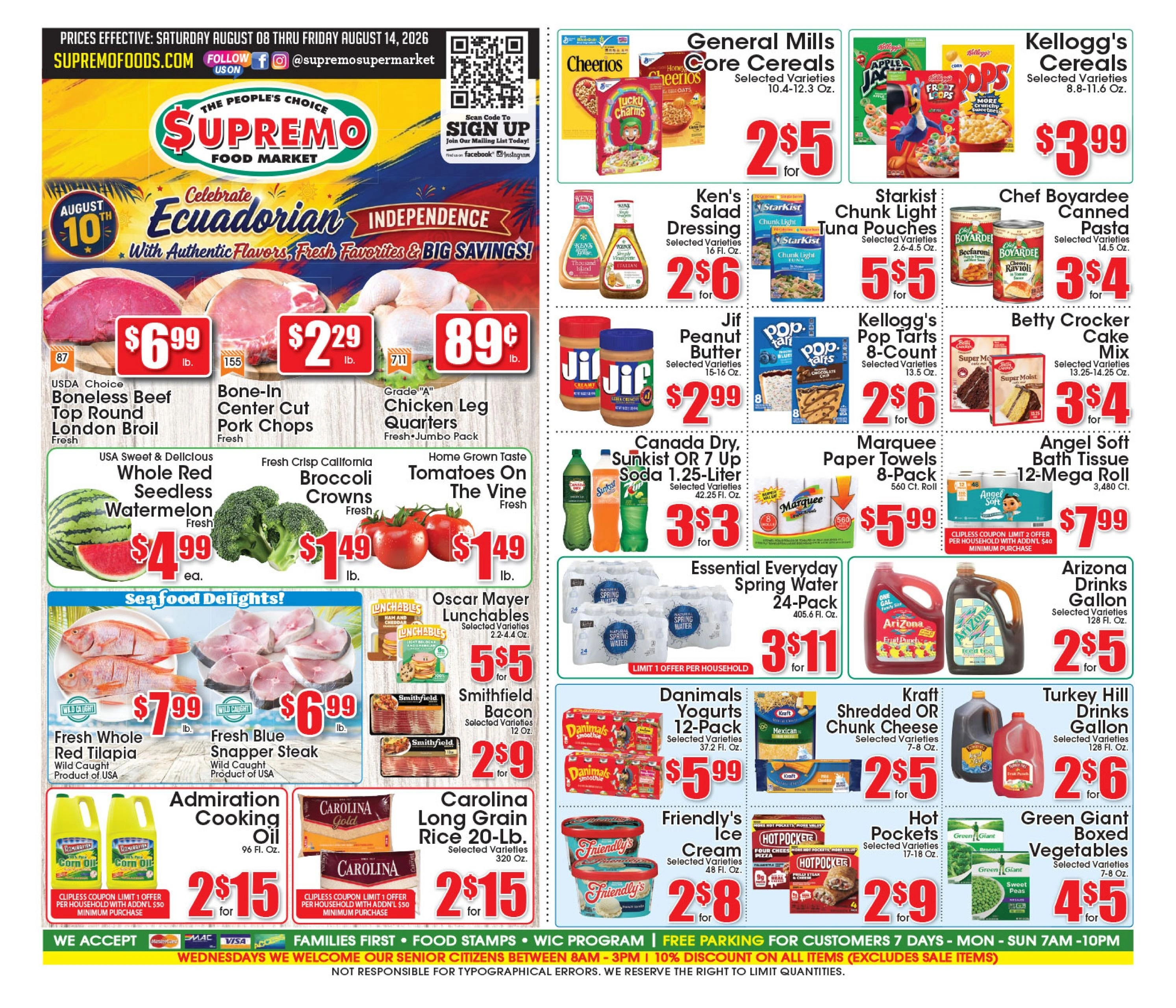 Supremo Foods Inc flyer page 1