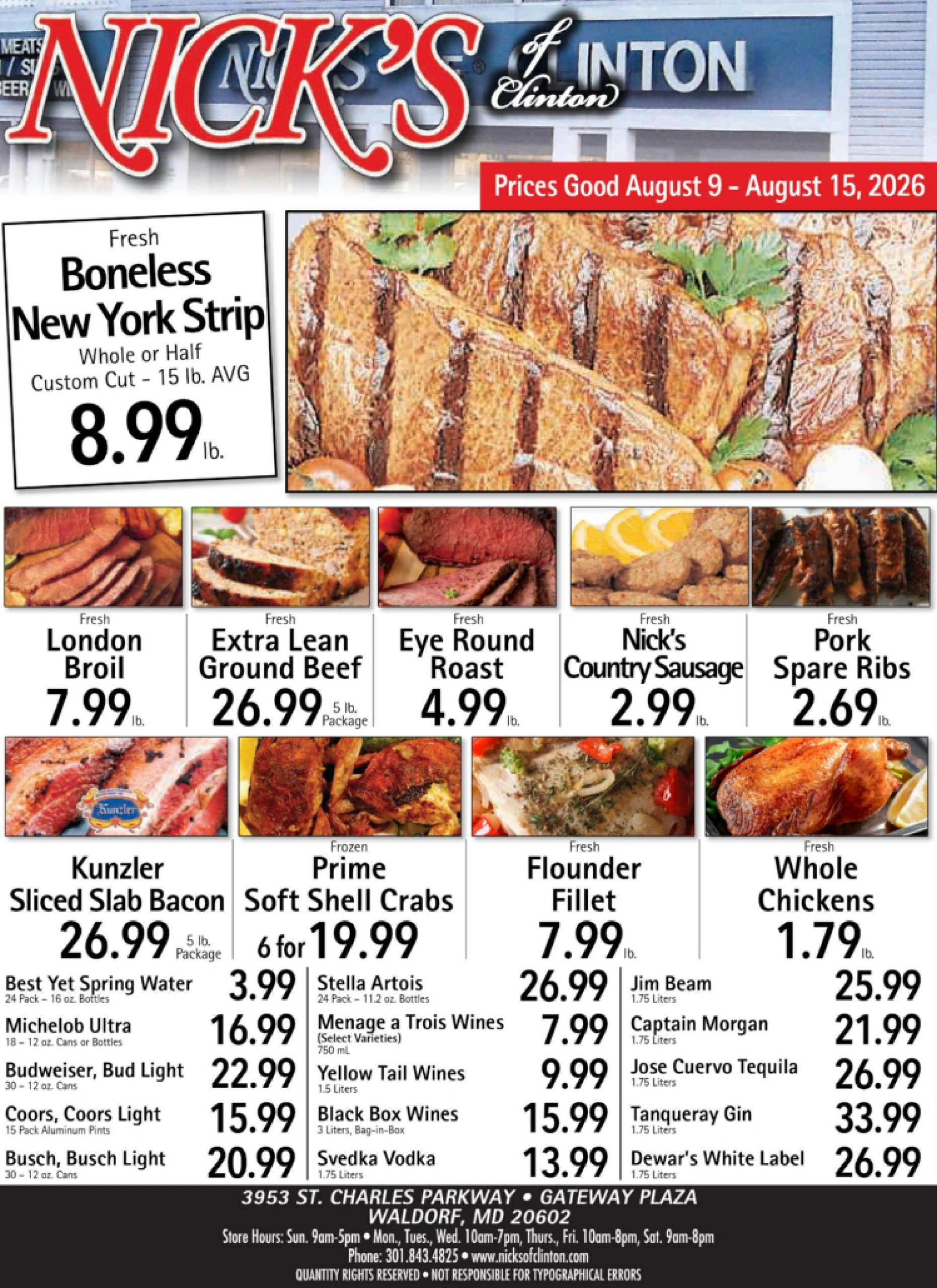 Nick's of Clinton flyer page 1