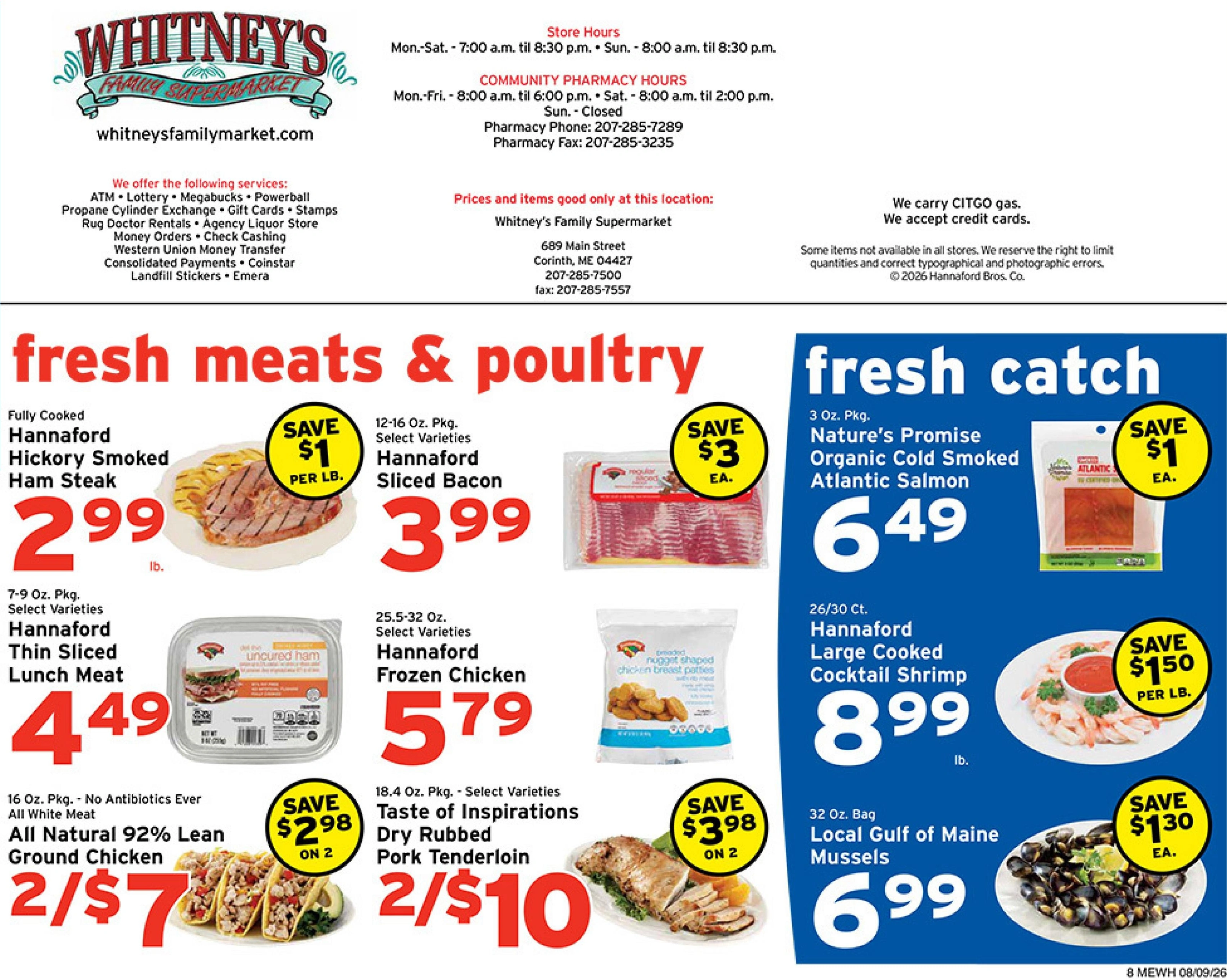 Whitney's Family Supermarket flyer page 8