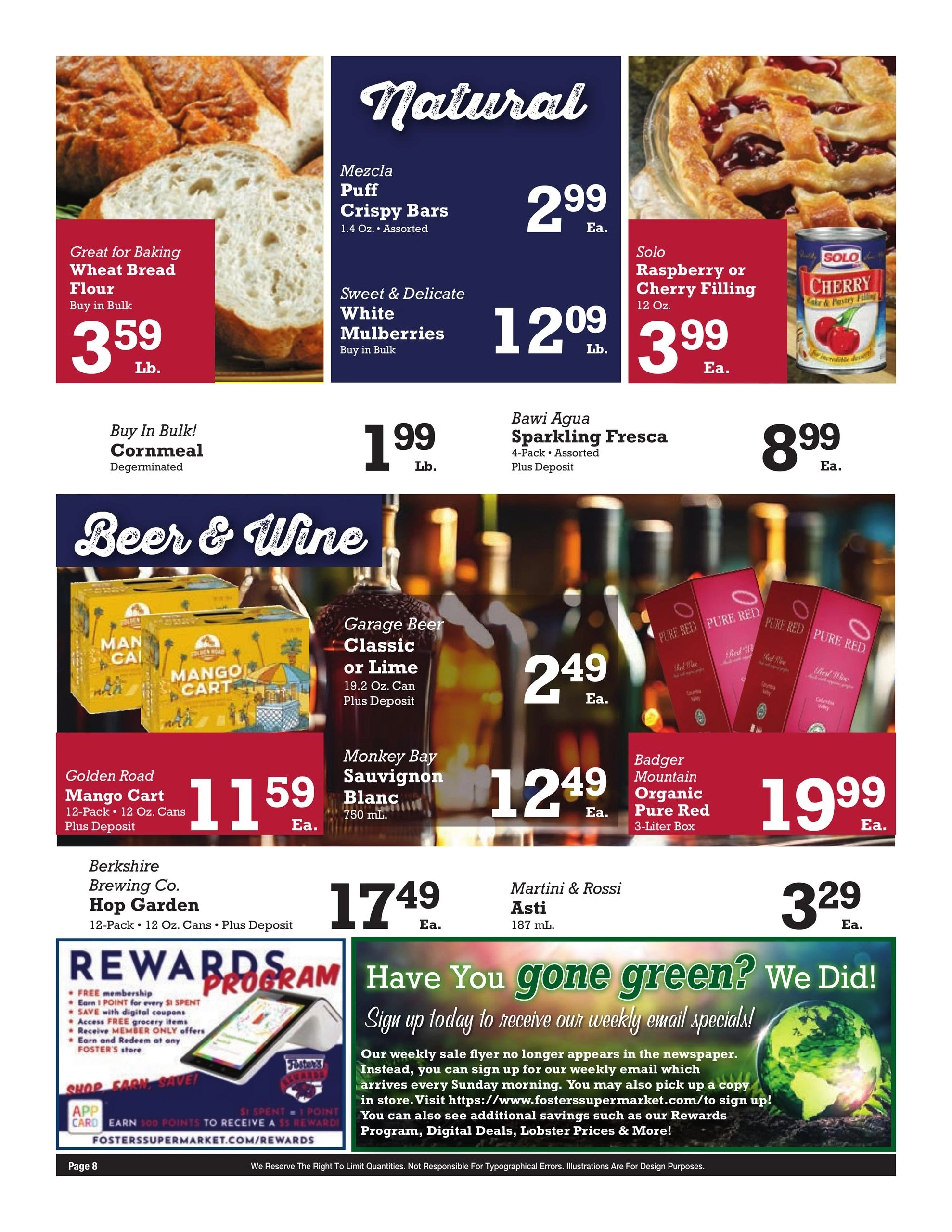 Foster's Super Market flyer page 8