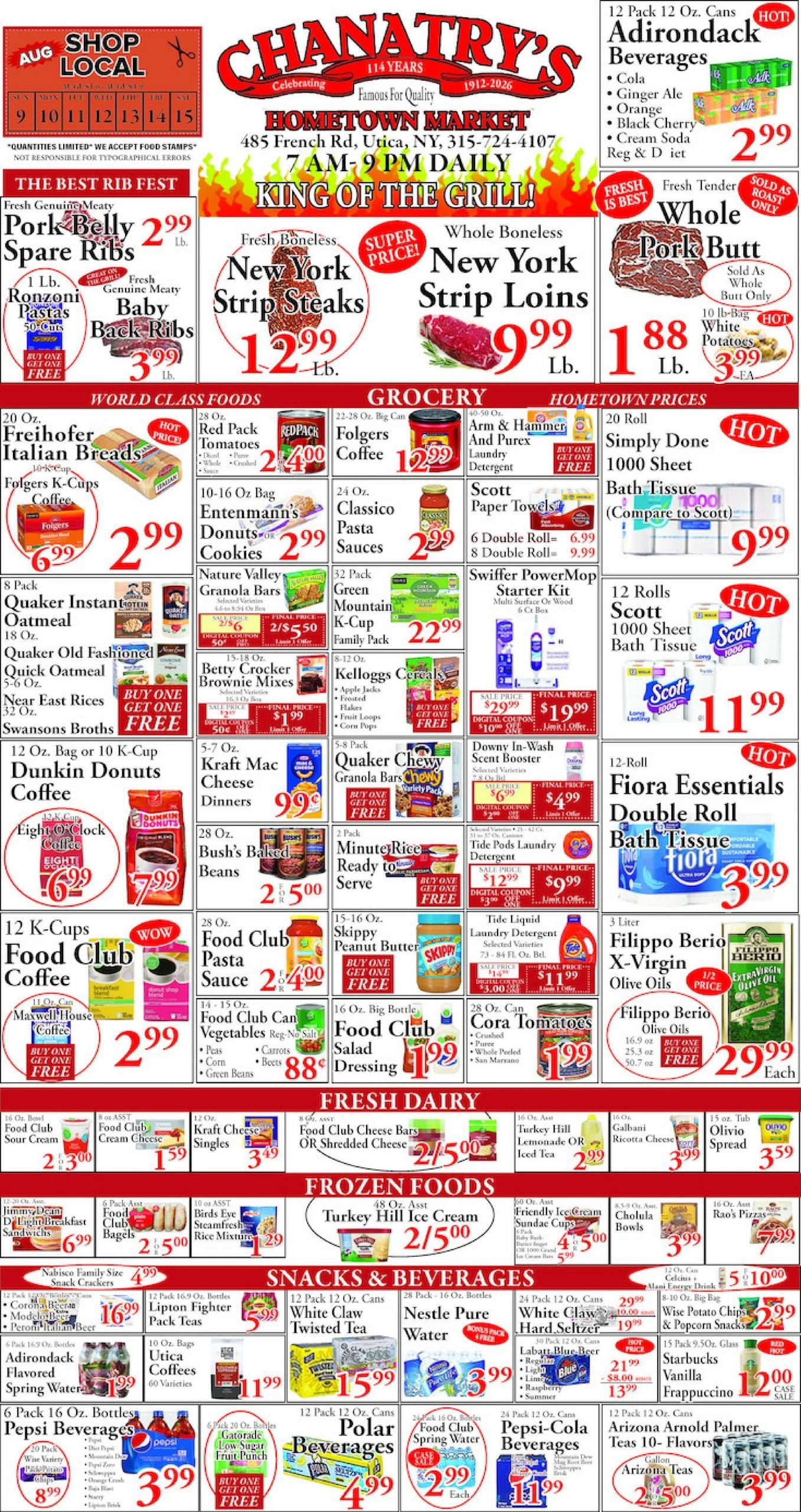 Chanatry's Hometown Market flyer page 1
