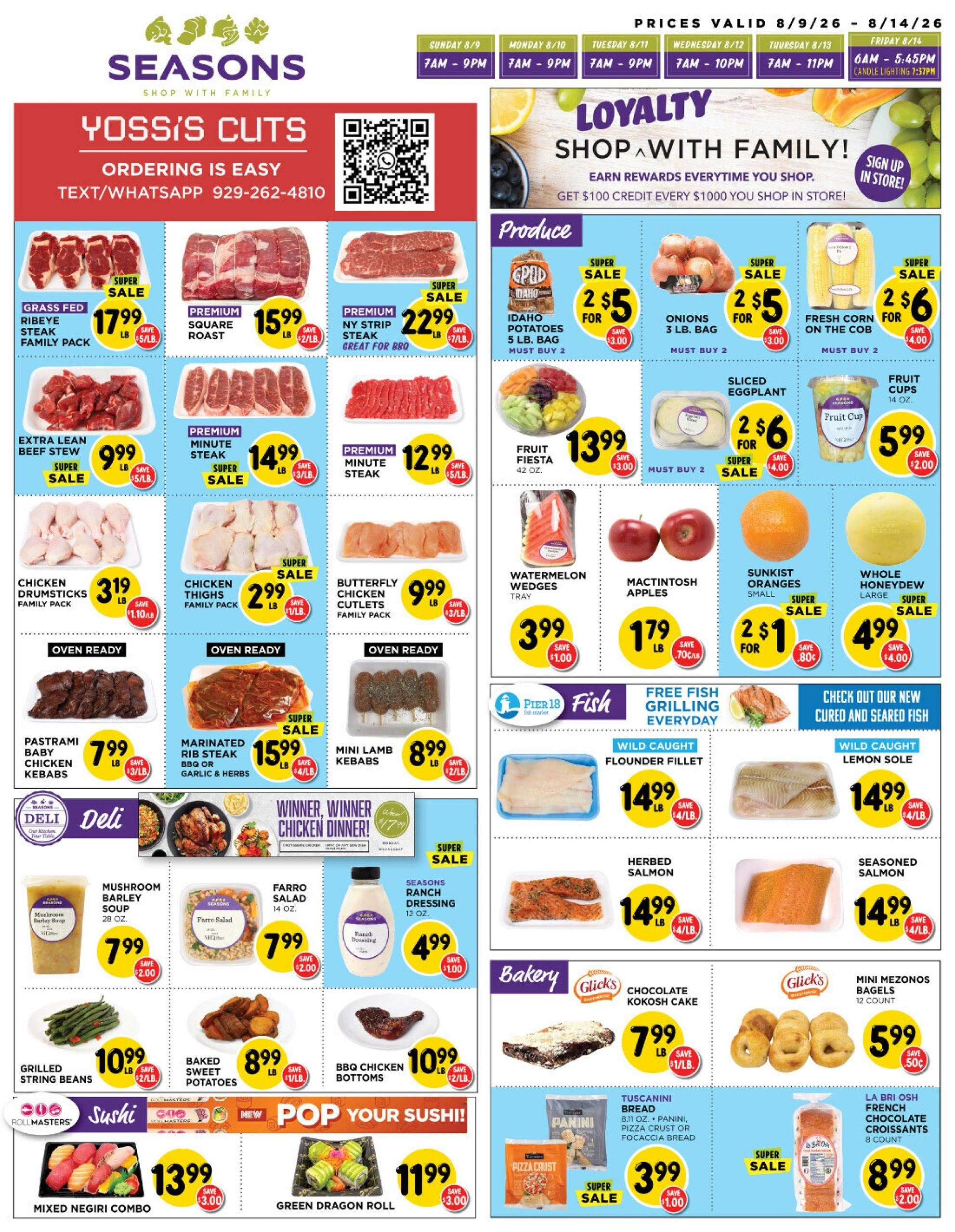 Seasons Kosher flyer page 1