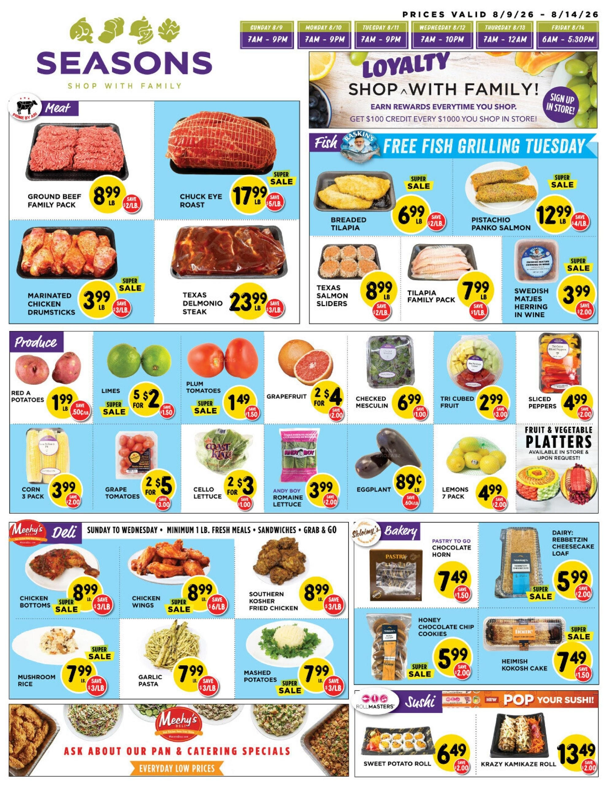 Seasons Kosher flyer page 1