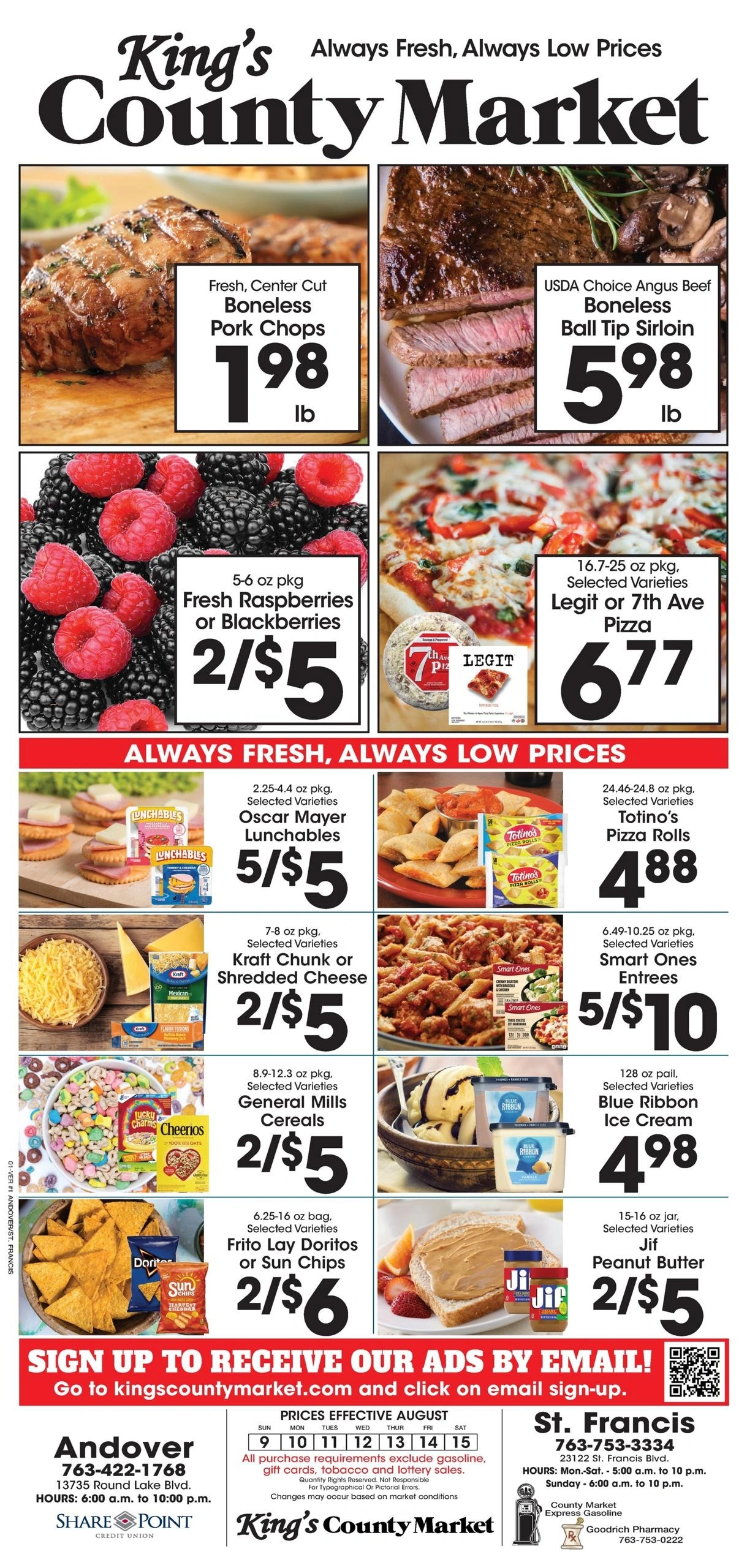 King's County Market flyer page 1