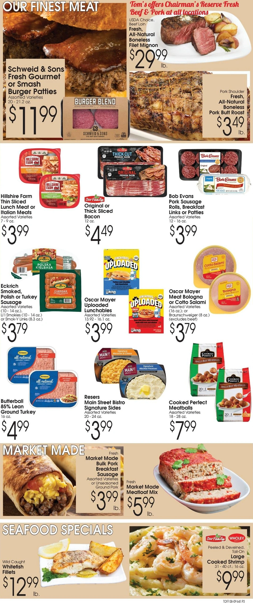 Tom's Food Markets flyer page 3