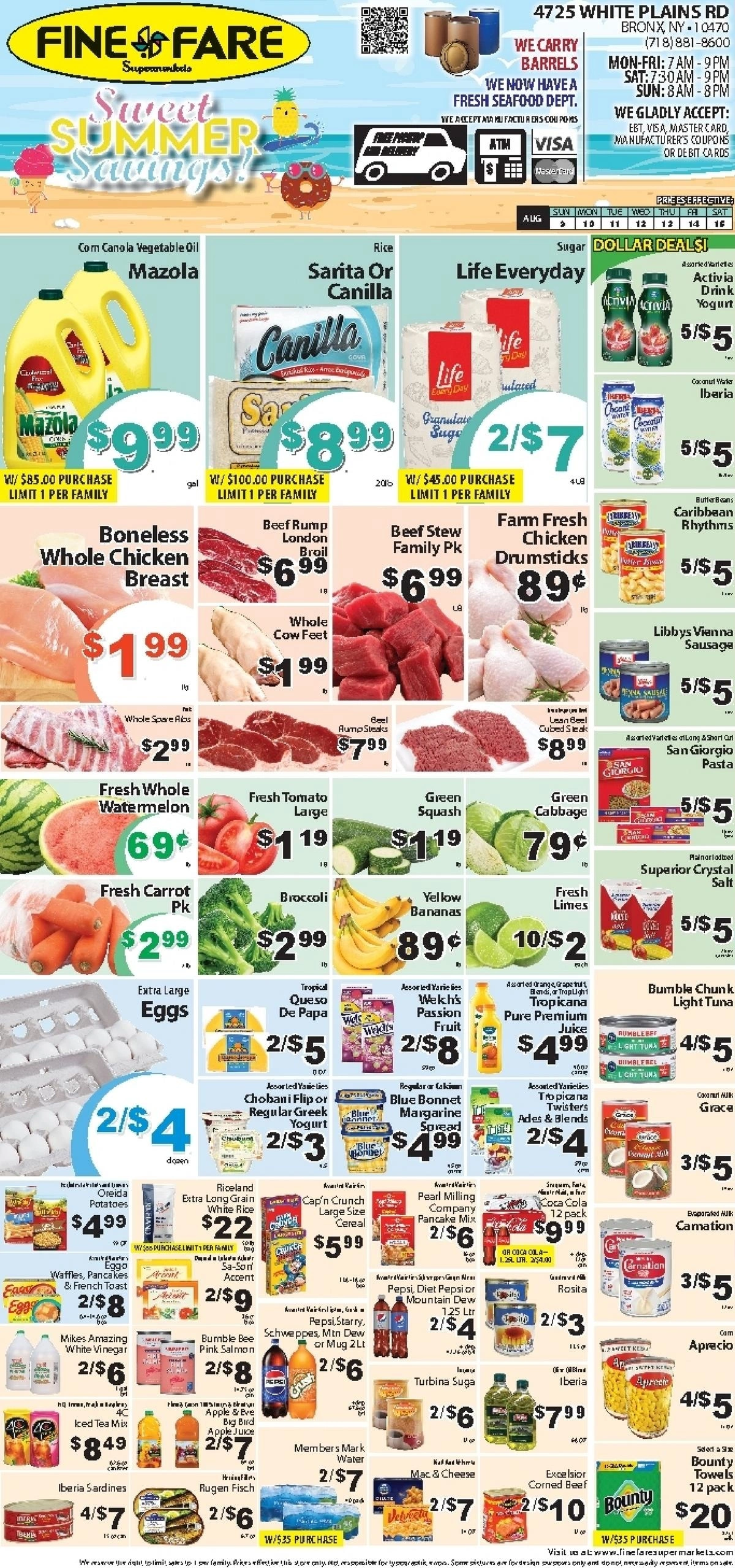 Fine Fare Supermarkets flyer page 1