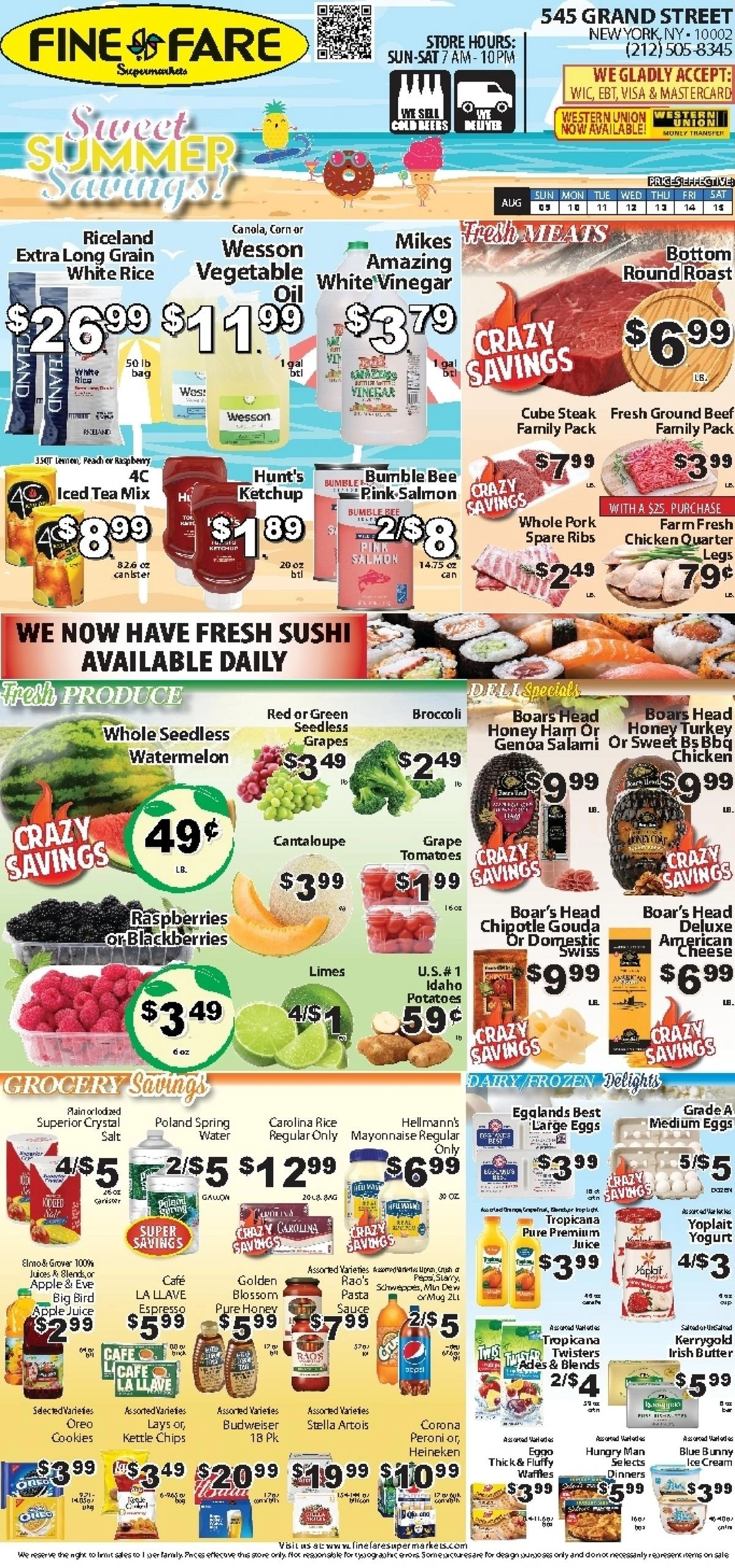 Fine Fare Supermarkets flyer page 1