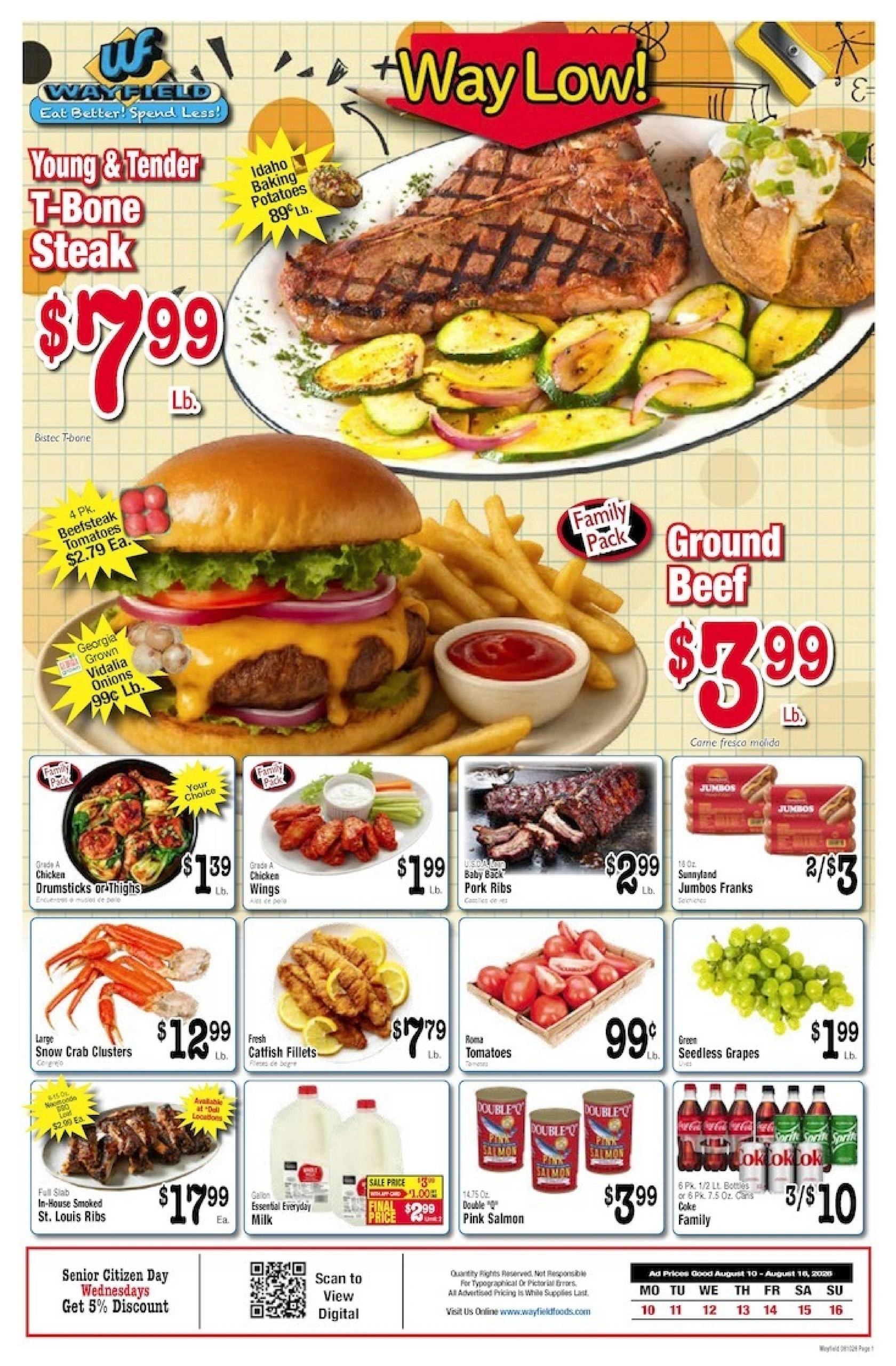 Wayfield Foods flyer page 1