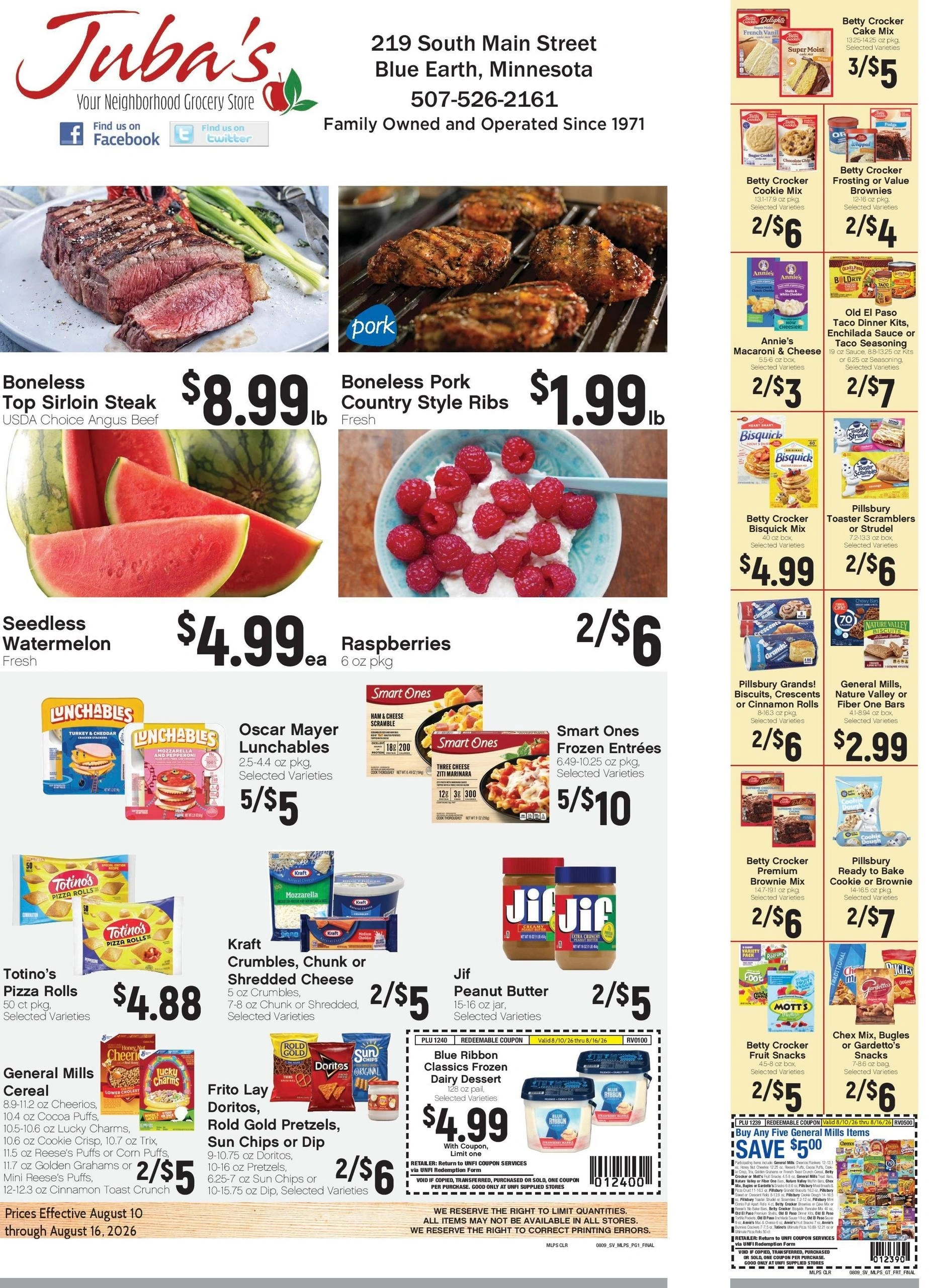 Juba's Supervalu flyer page 1