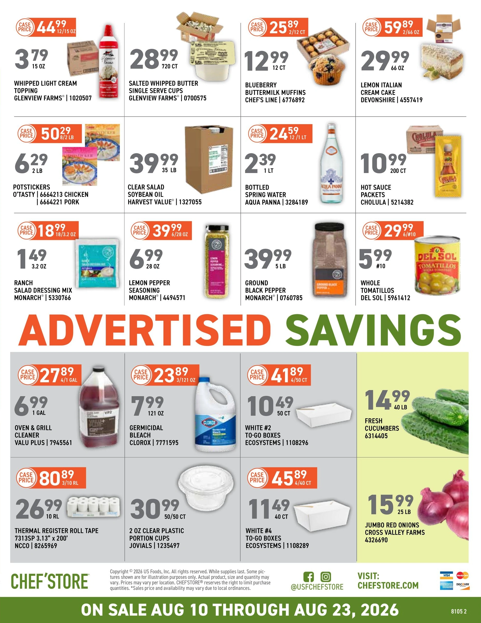 US Foods CHEF’STORE flyer page 2
