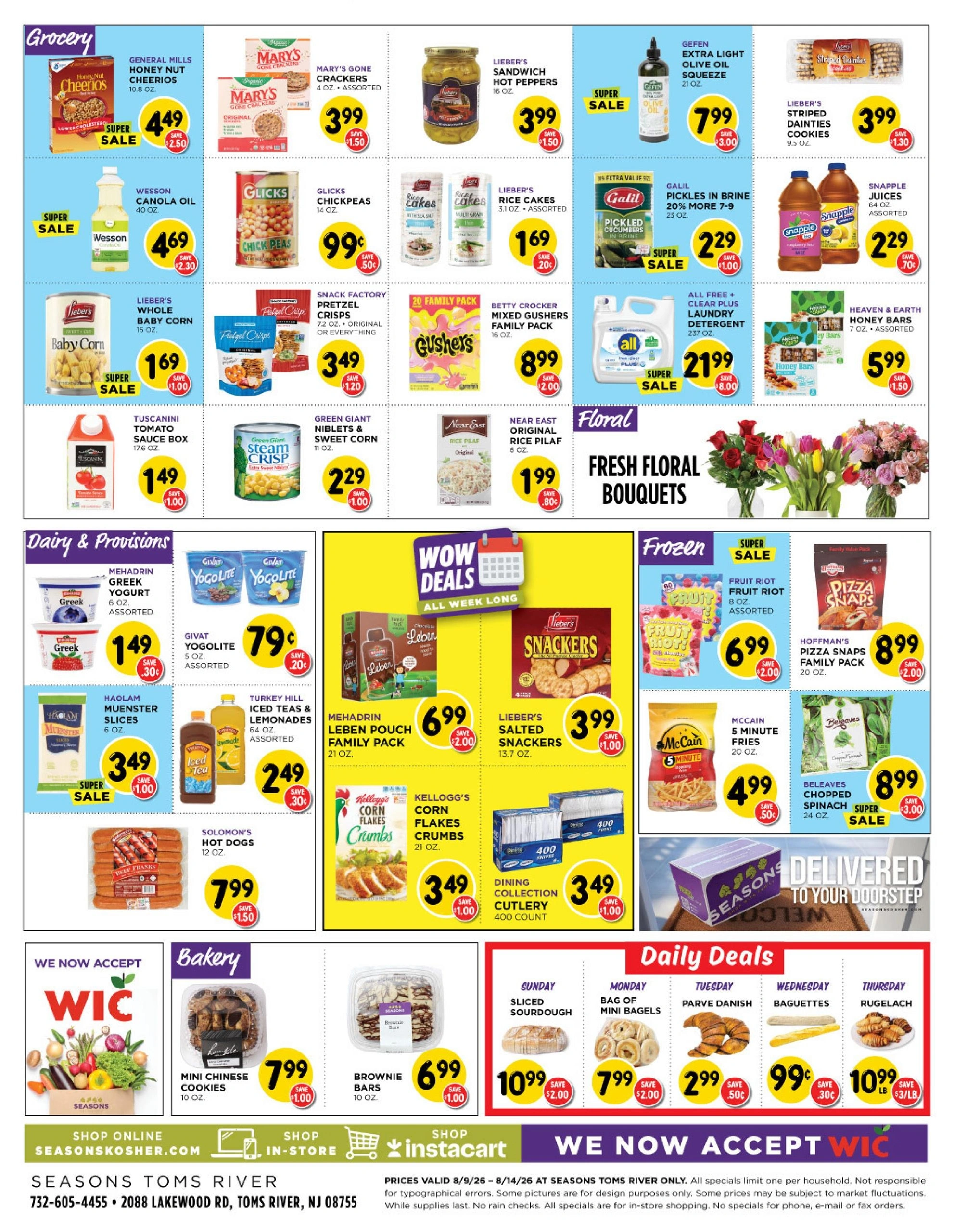 Seasons Kosher flyer page 2