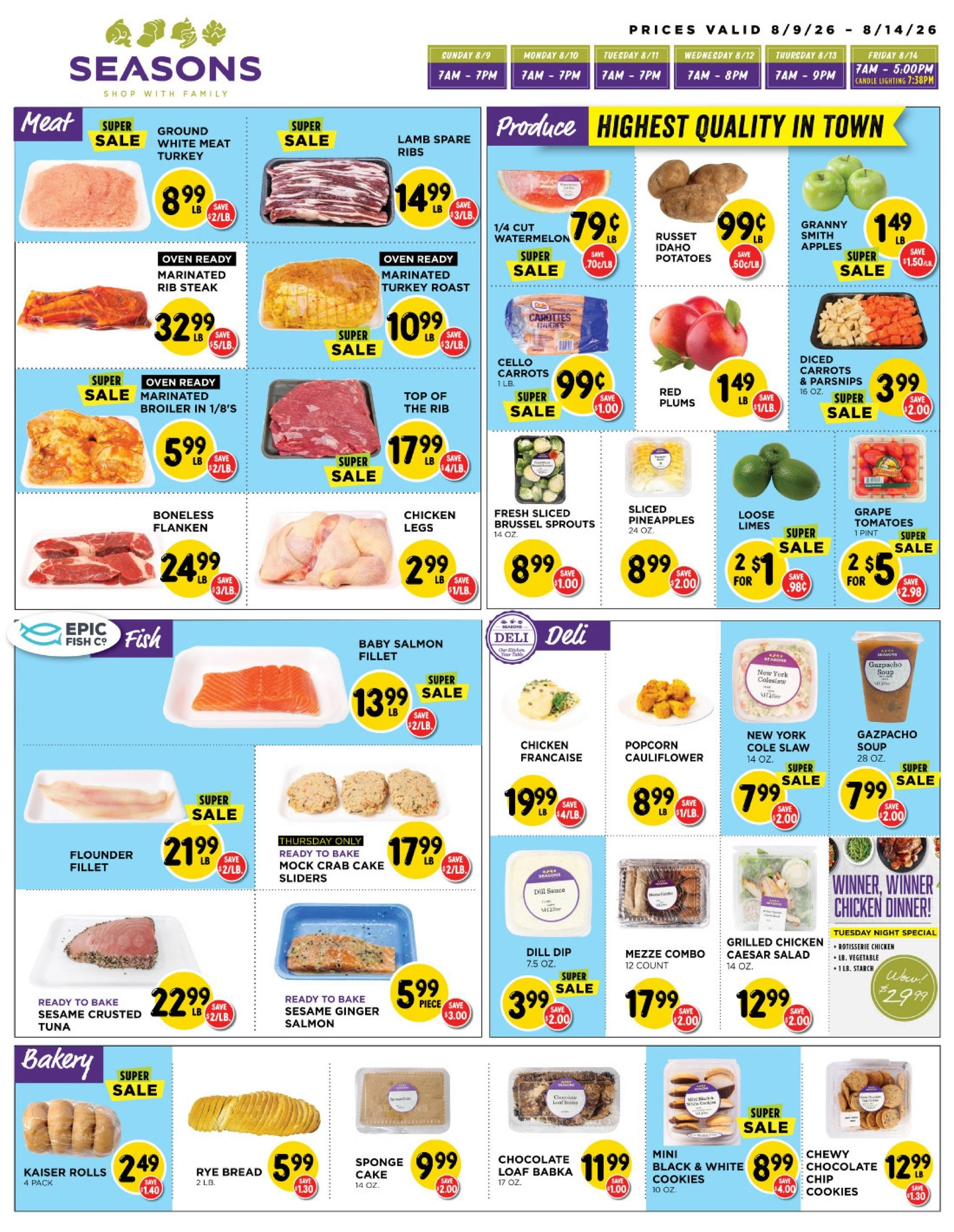 Seasons Kosher flyer page 1