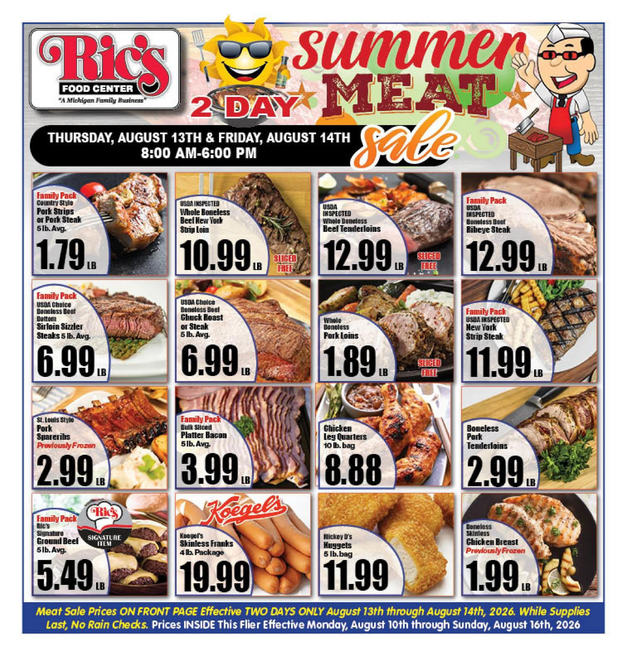 Ric's Food Center flyer page 1