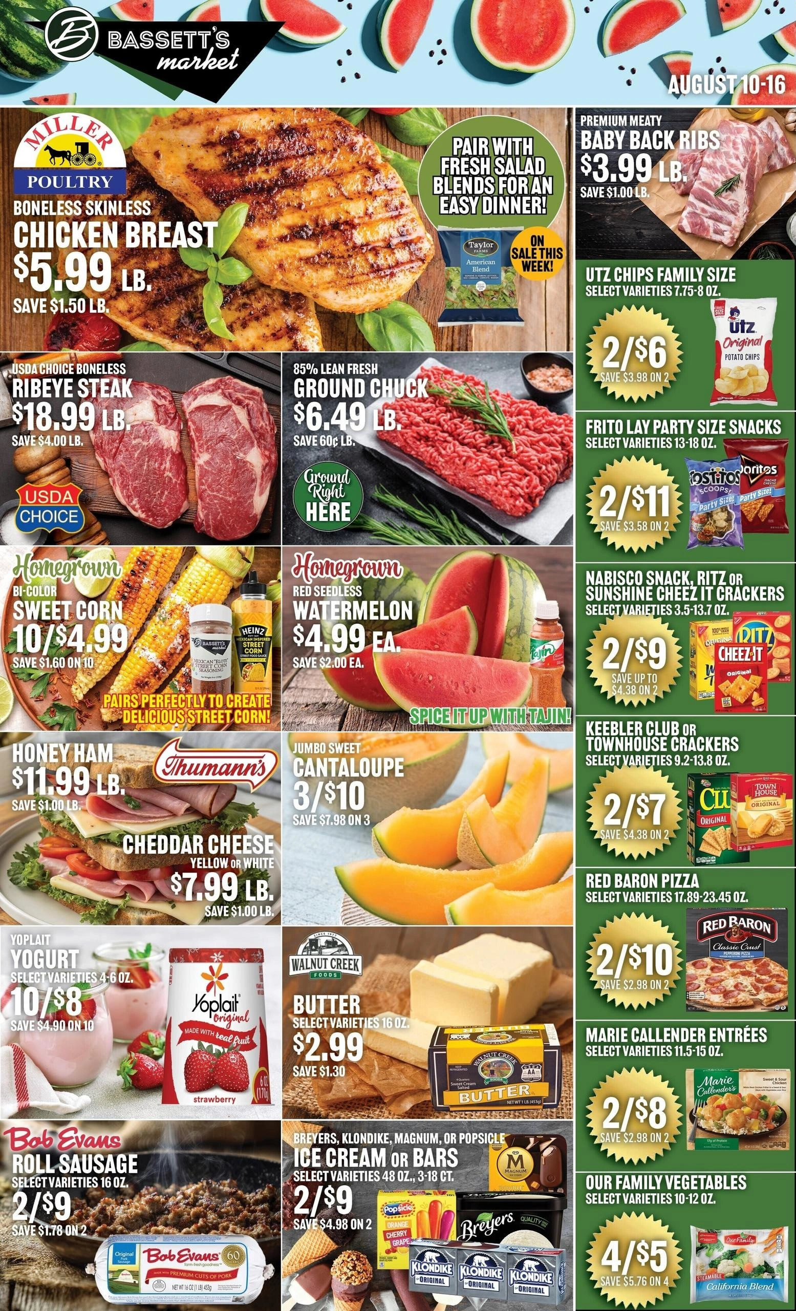 Bassett's Market flyer page 1
