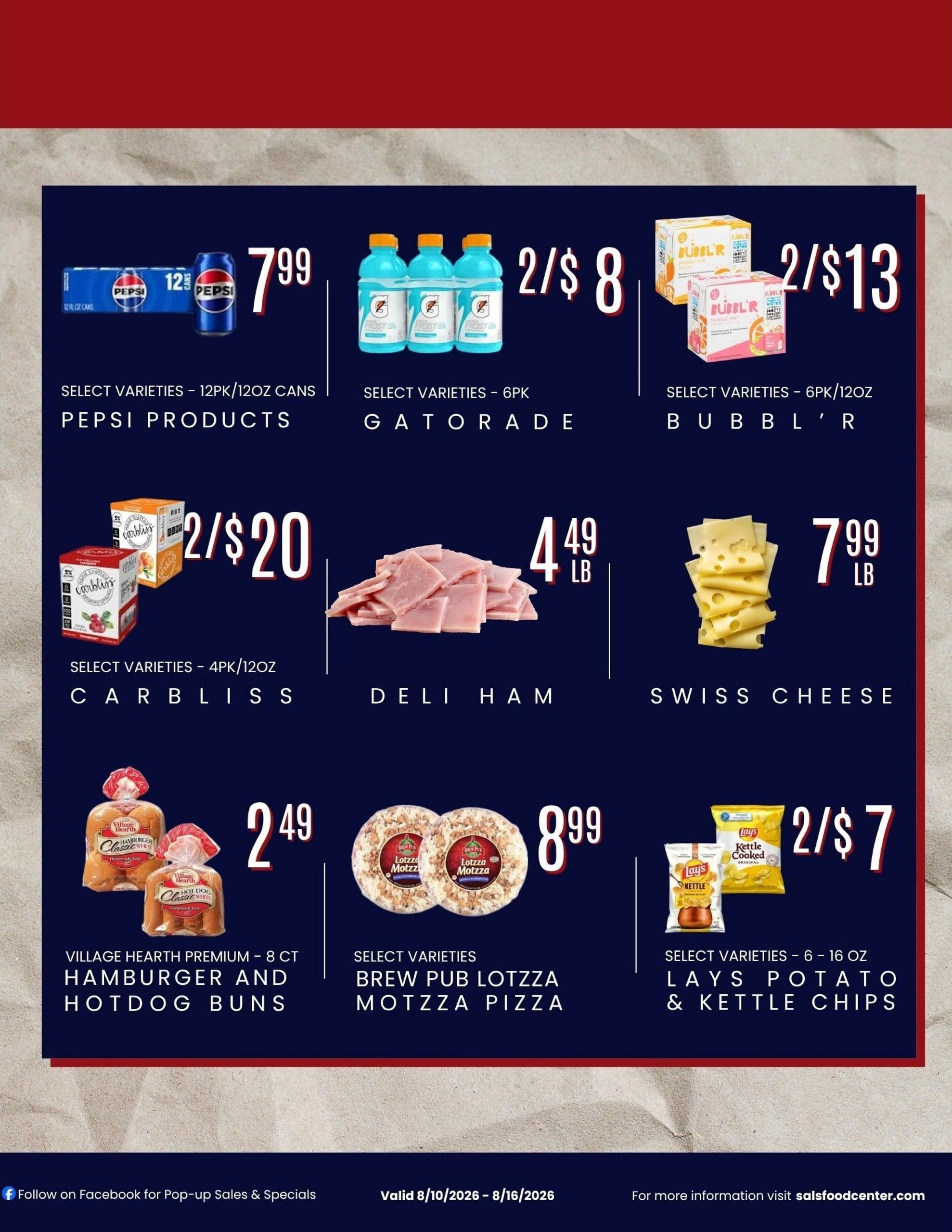 Sal's Food Center flyer page 2