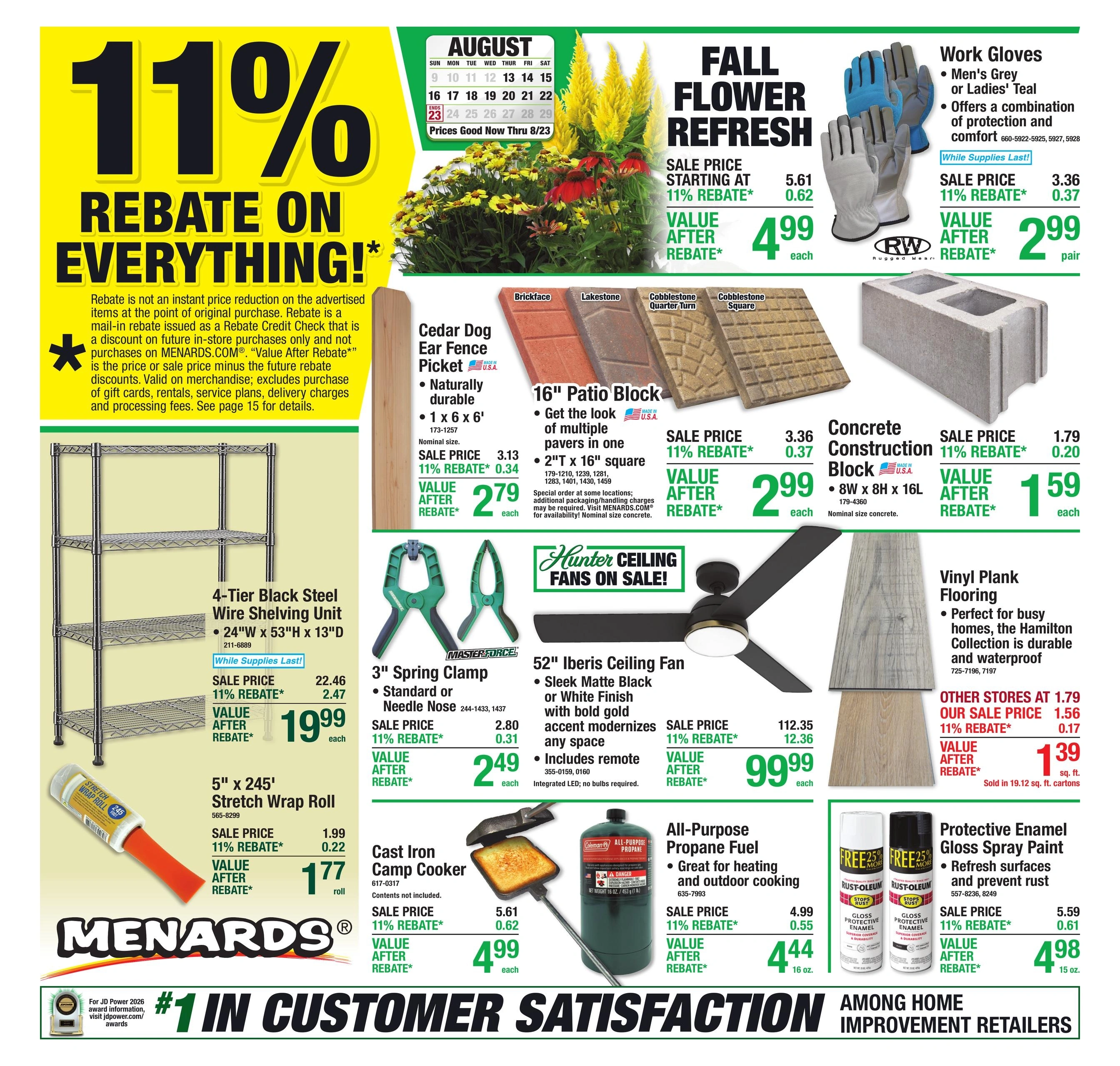 Menards flyer page 1