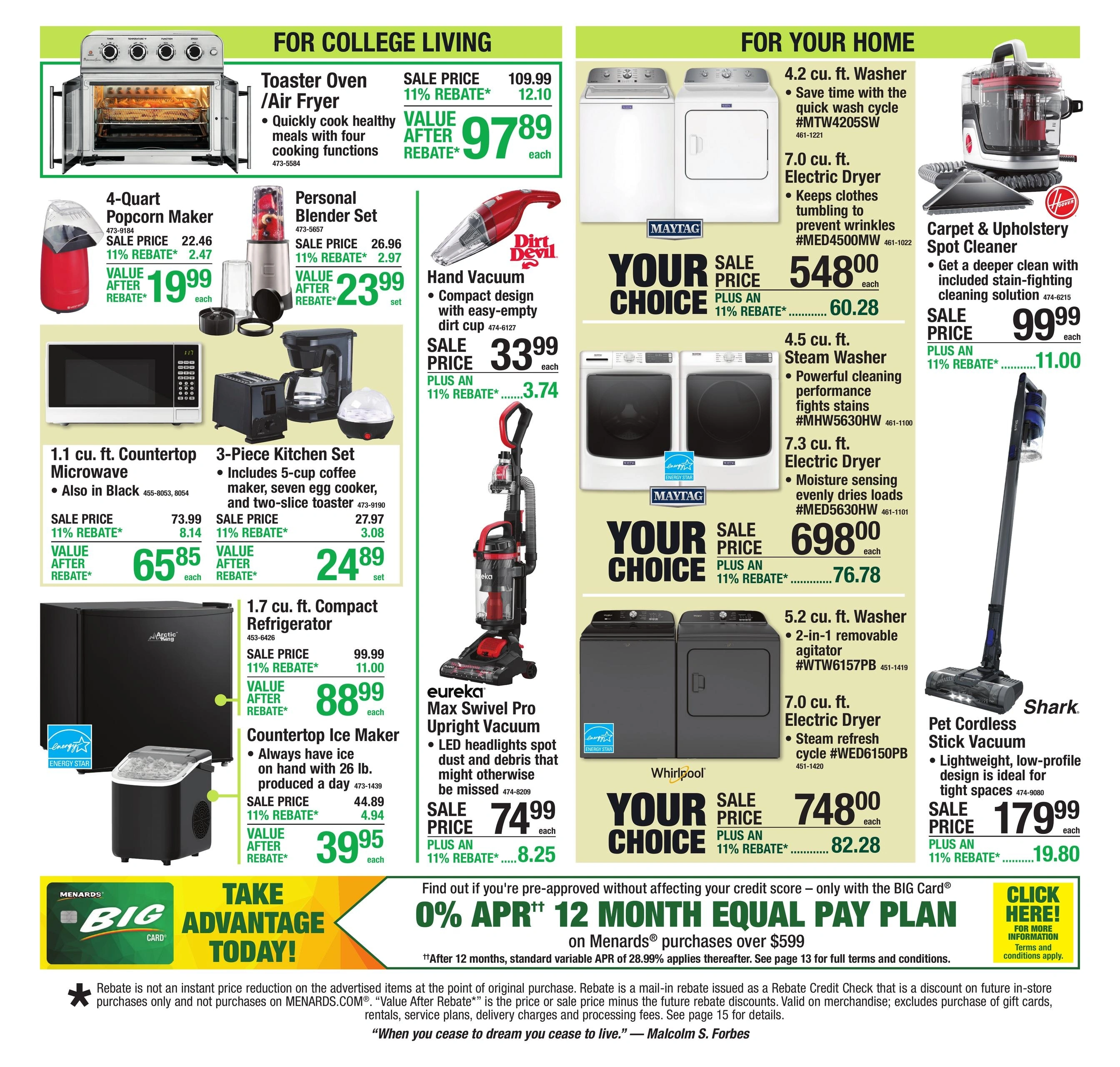 Menards flyer page 20