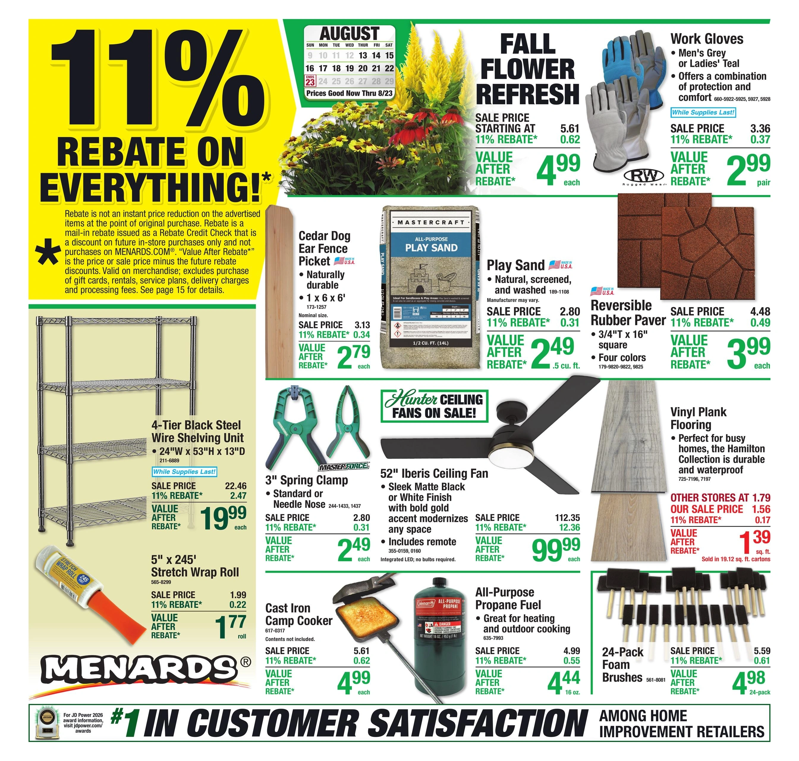 Menards flyer page 1