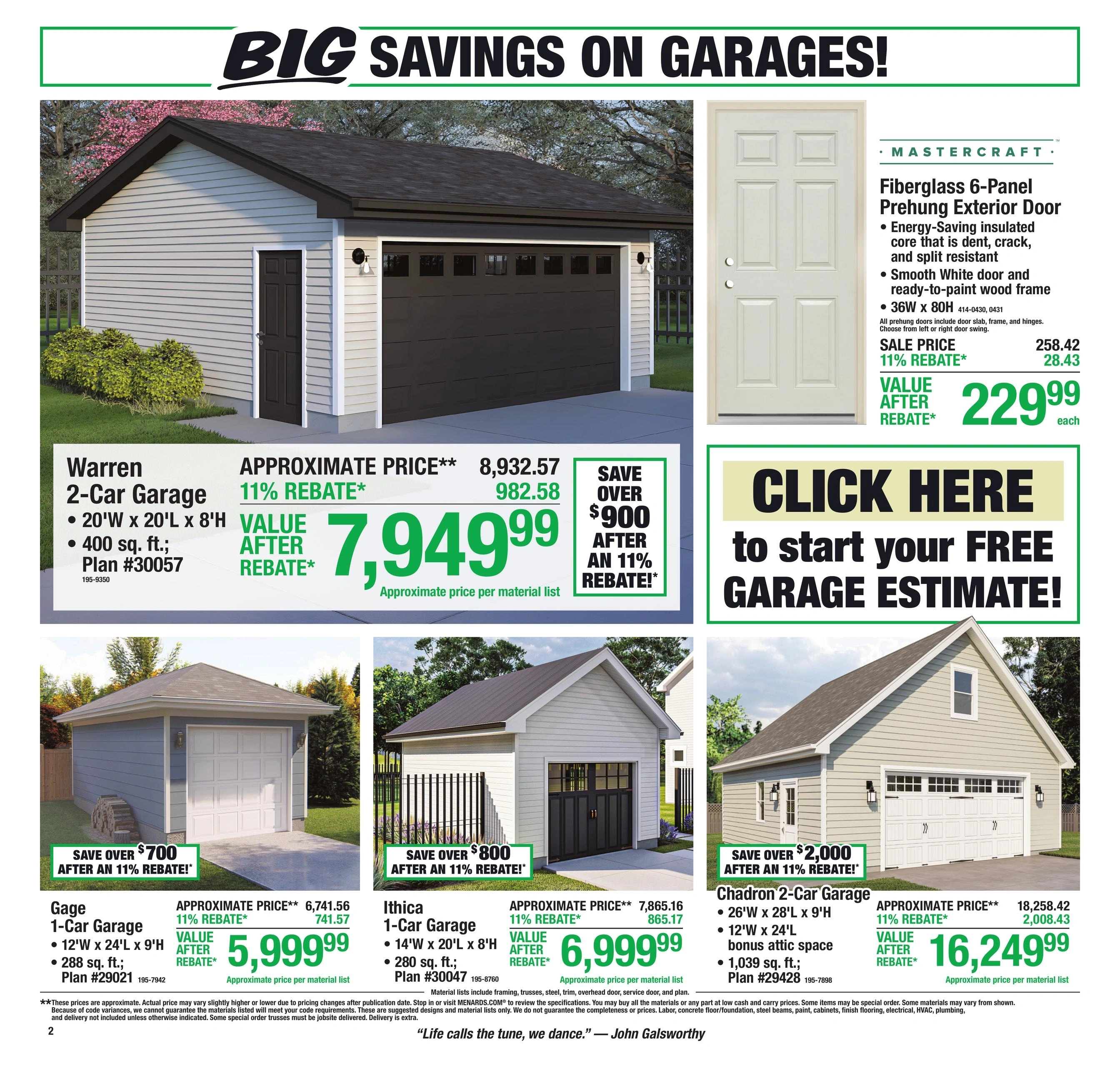 Menards flyer page 2