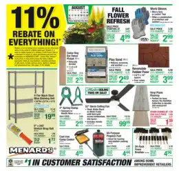 Menards 11% Rebate* Sale