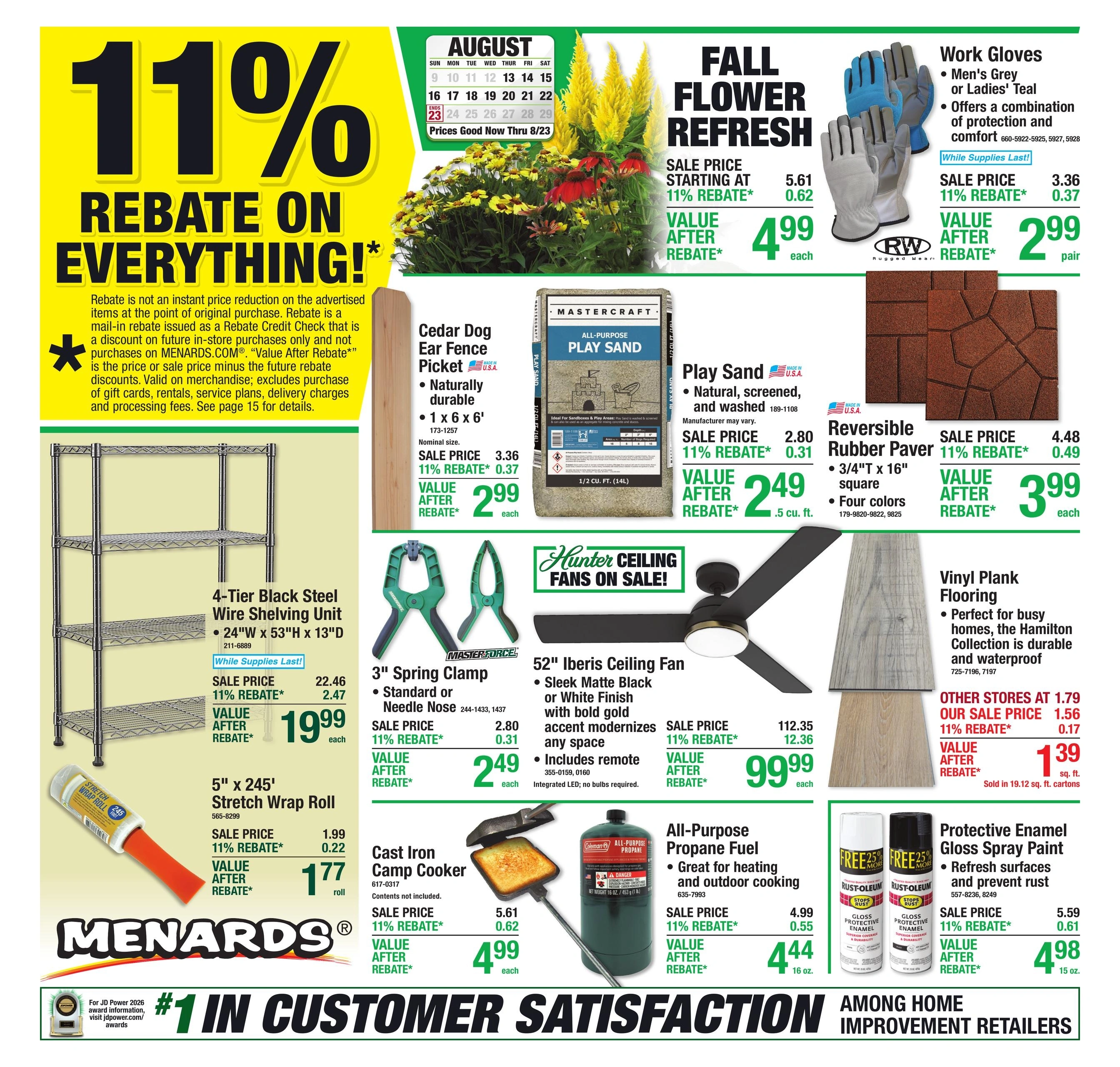 Menards flyer page 1