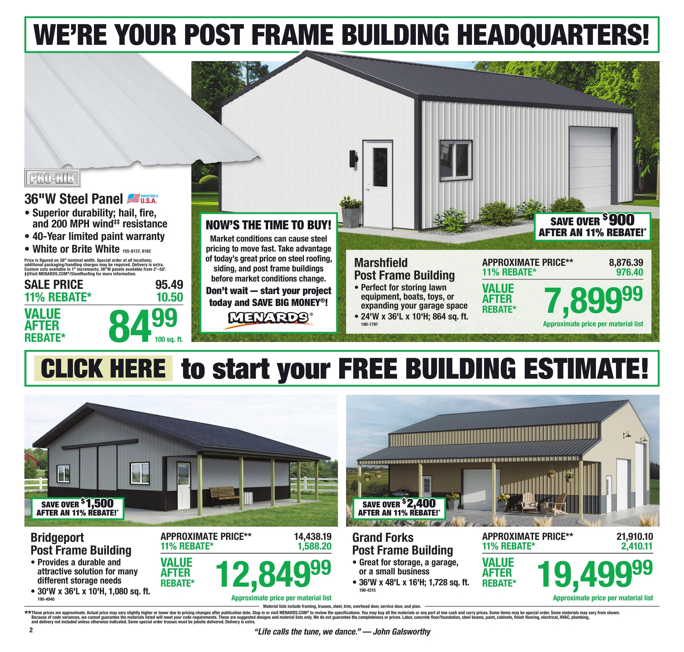 Menards flyer page 2