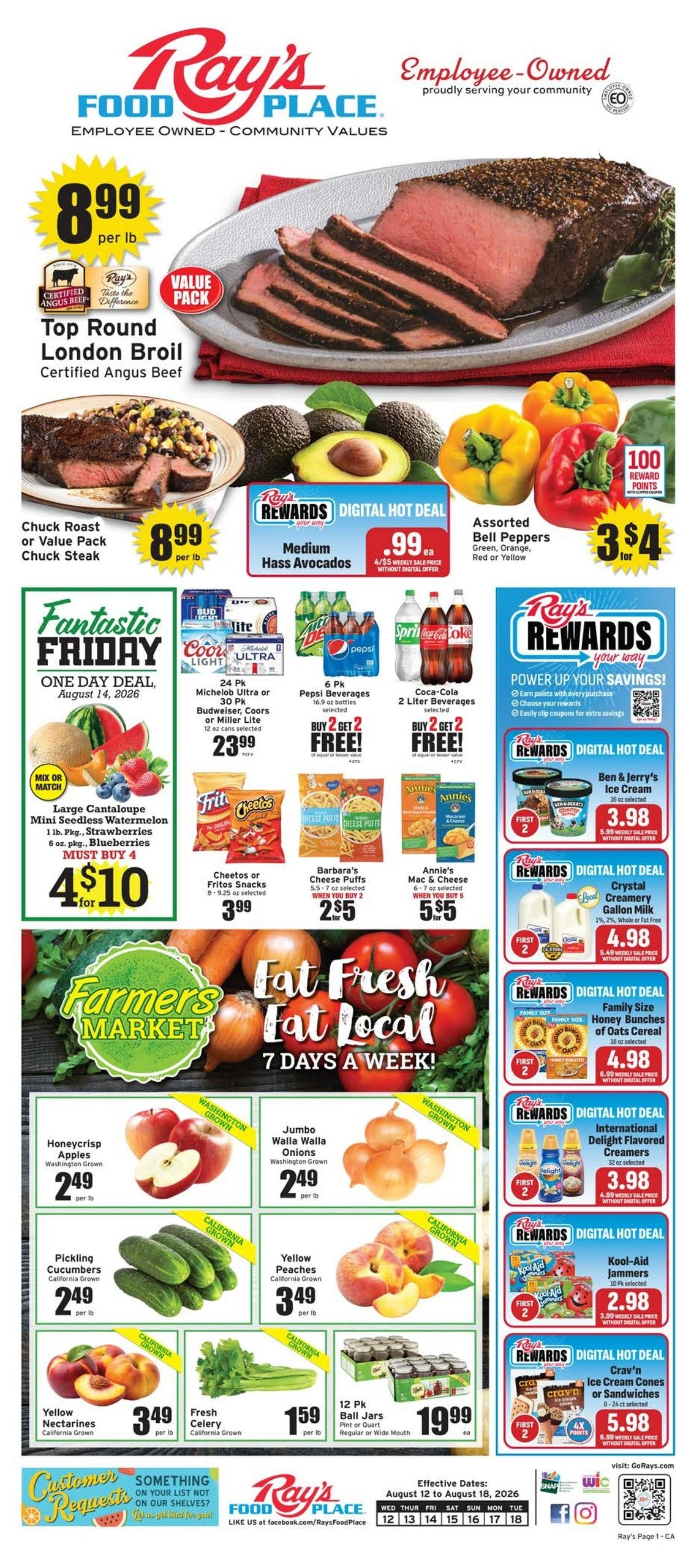 Ray's Food Place flyer page 1