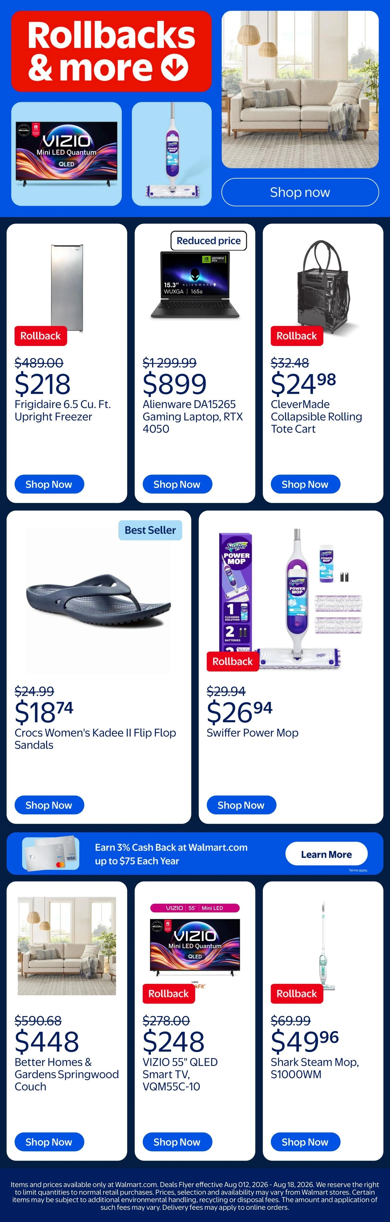 Walmart flyer page 1