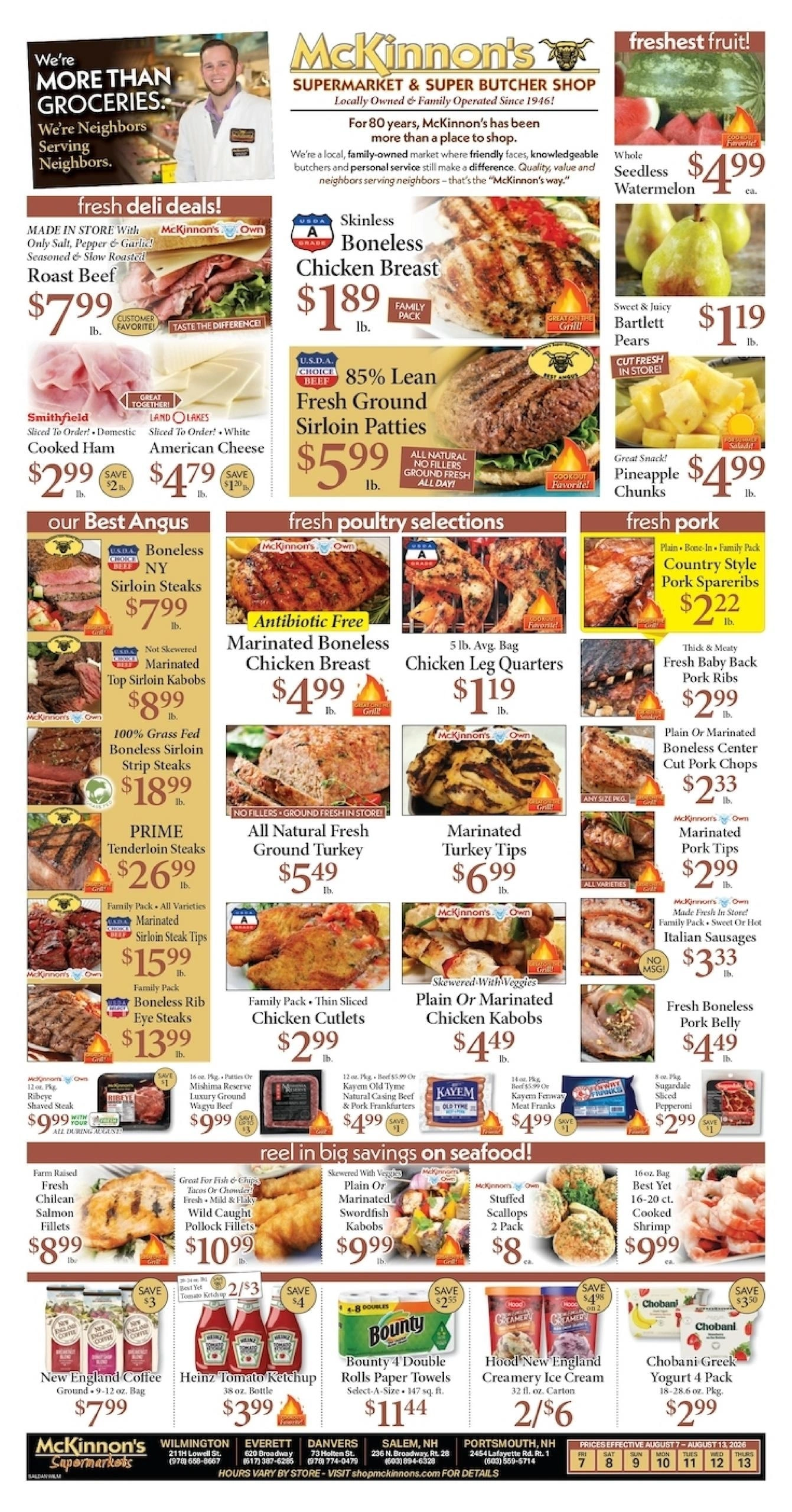 McKinnon's Supermarkets flyer page 1