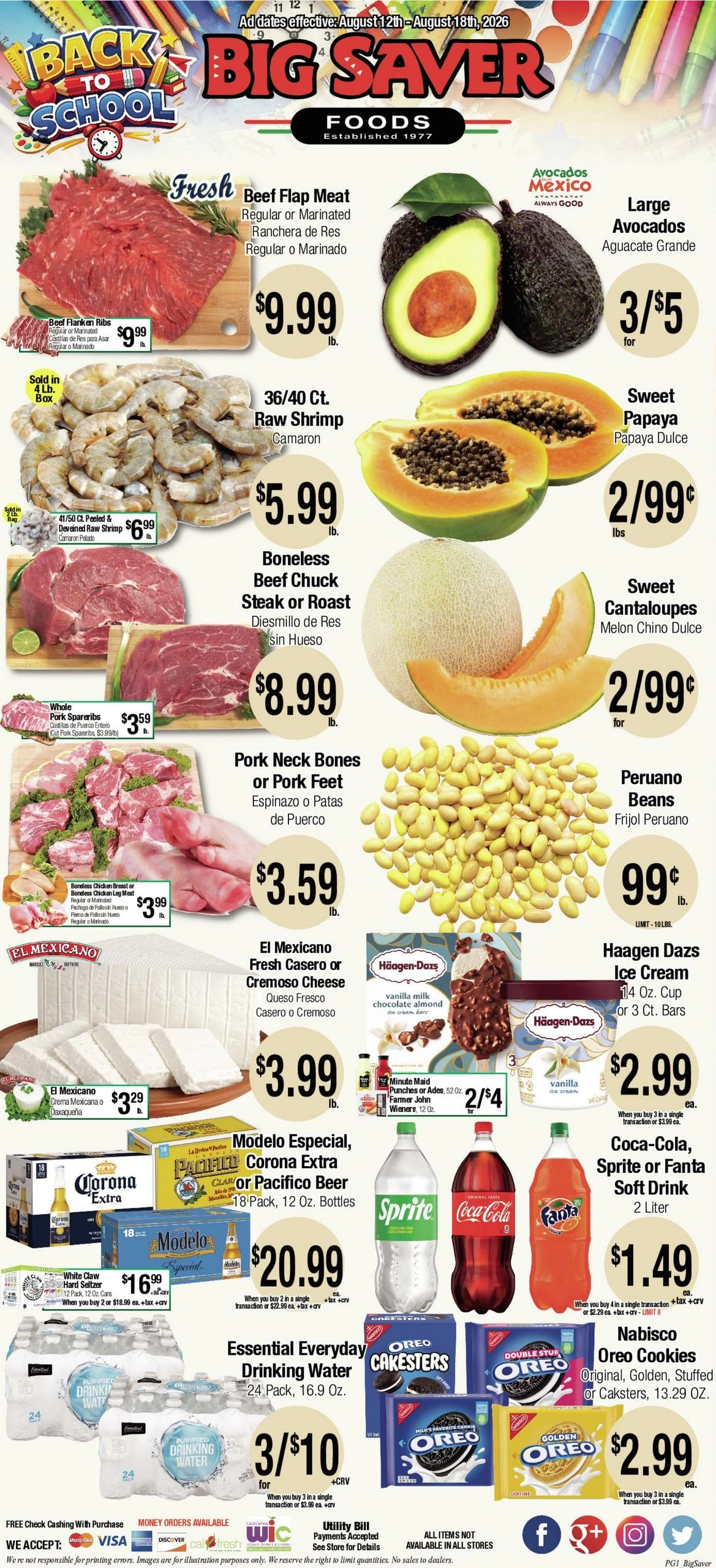 Big Saver Foods flyer page 1