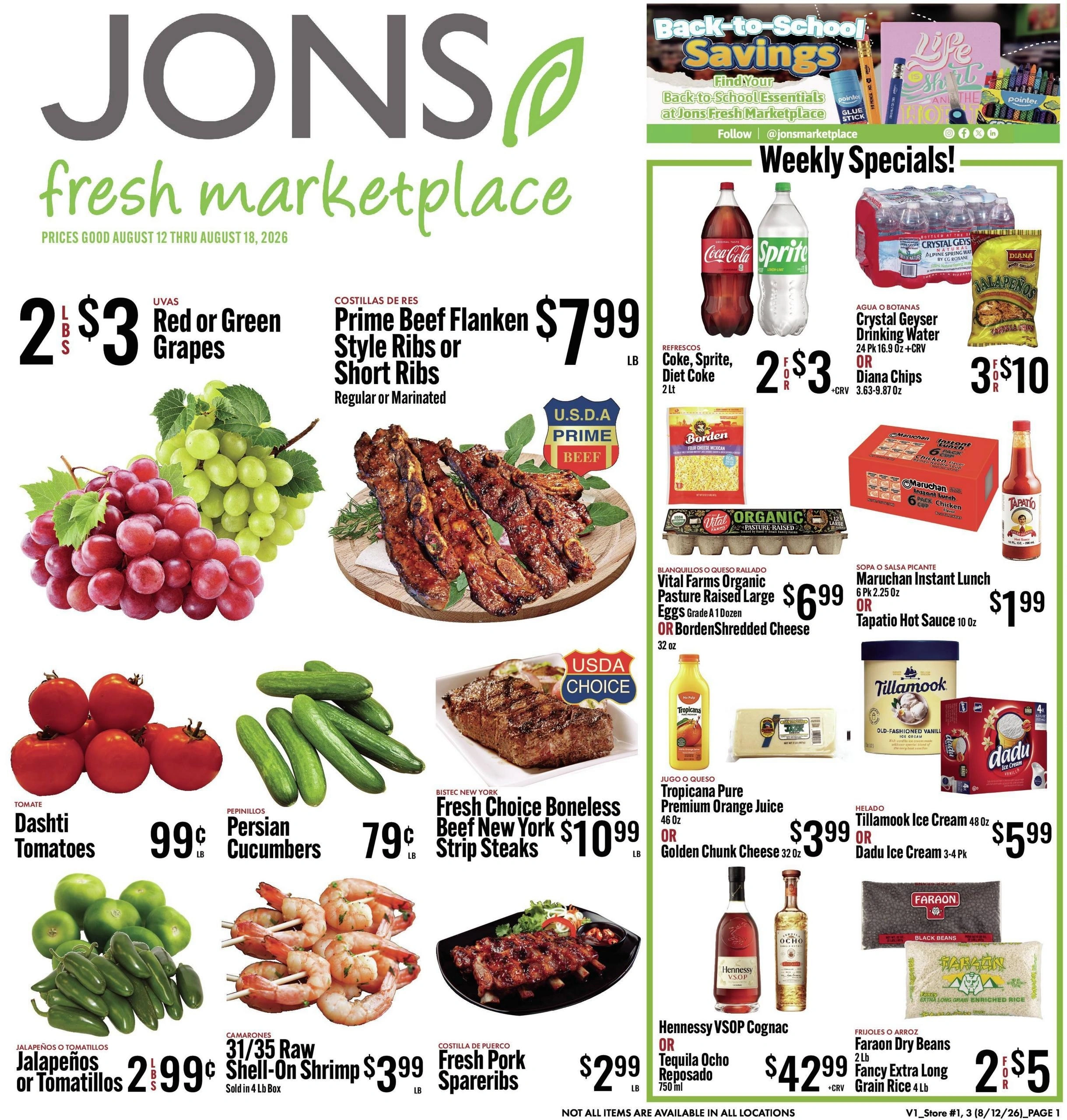 Jons International Marketplace flyer page 1