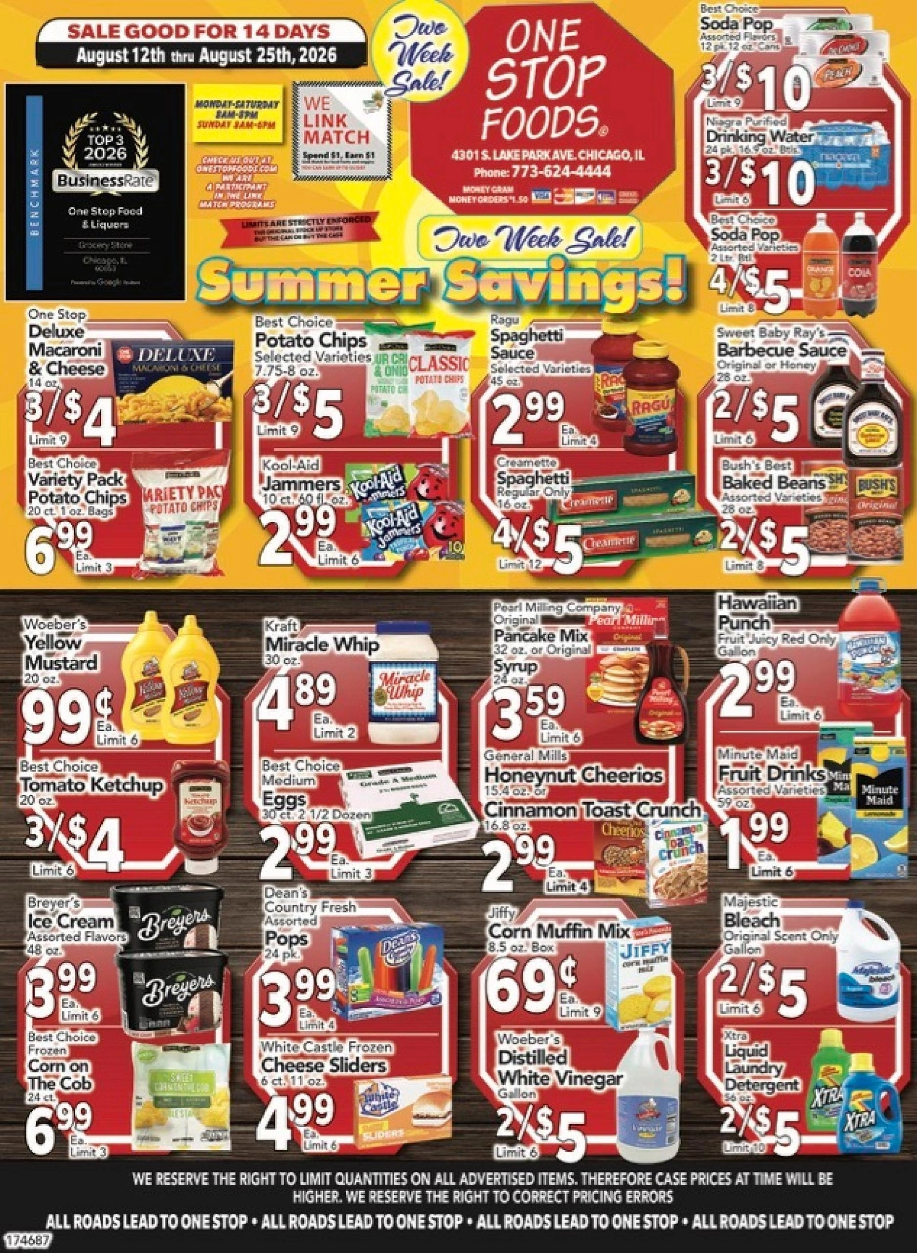 One Stop Foods flyer page 1