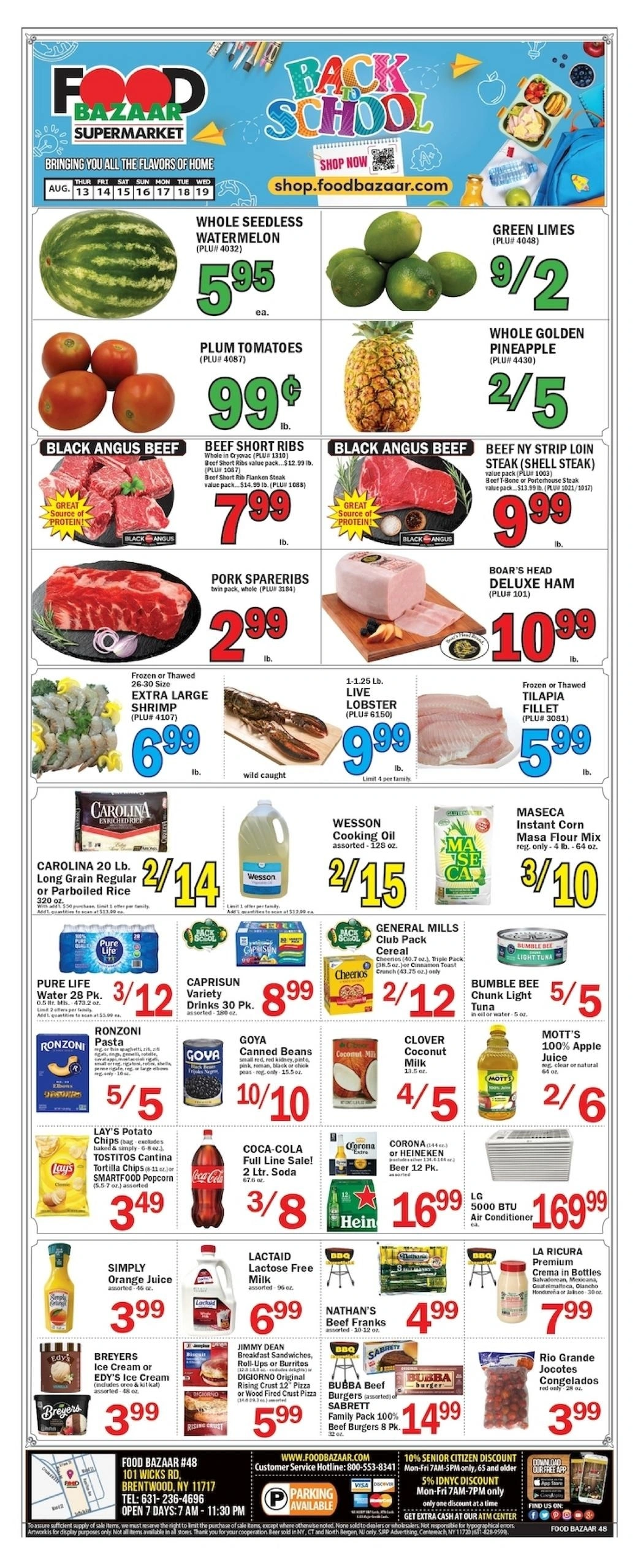 Food Bazaar flyer page 1