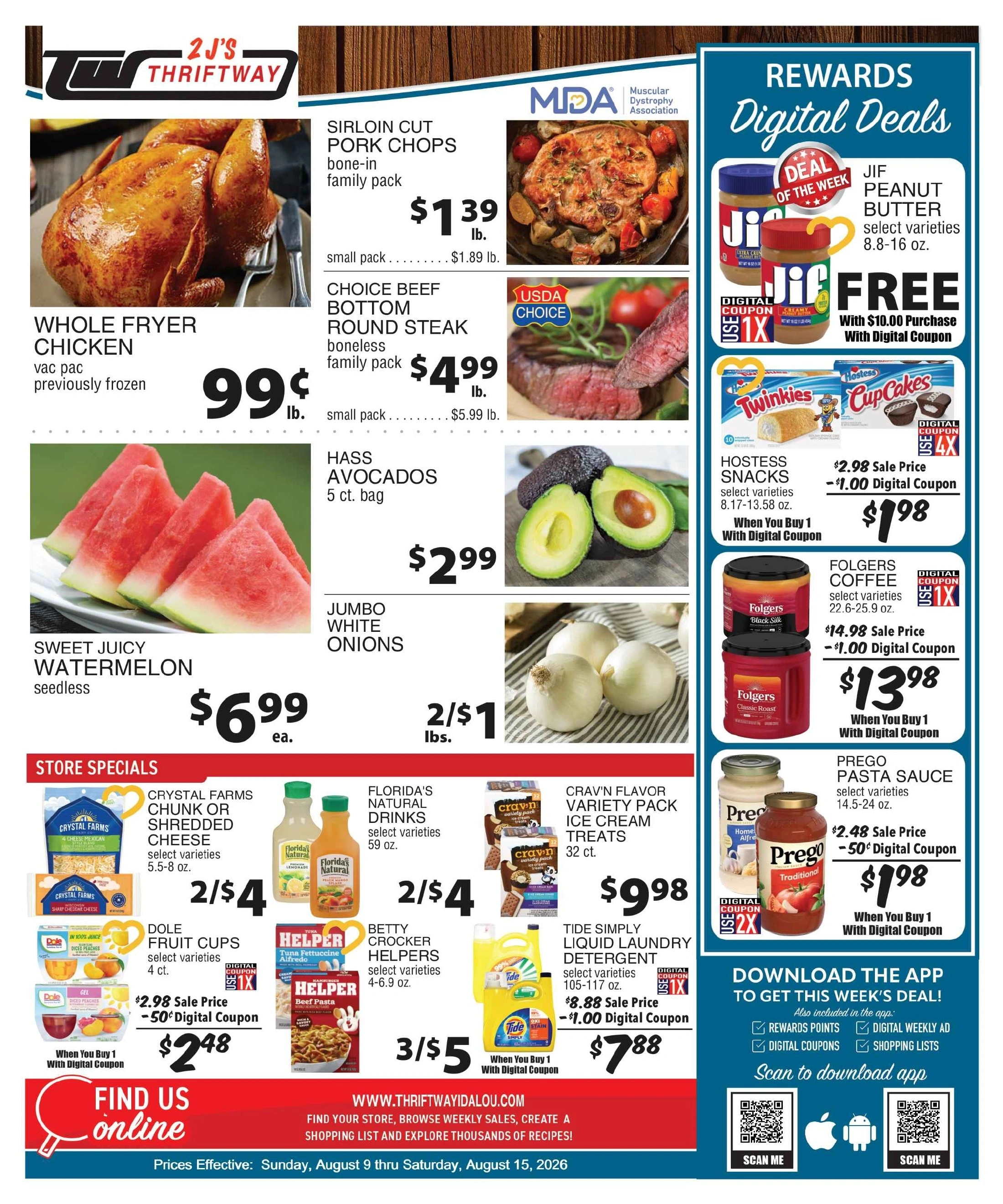 2 J's Thriftway flyer page 1