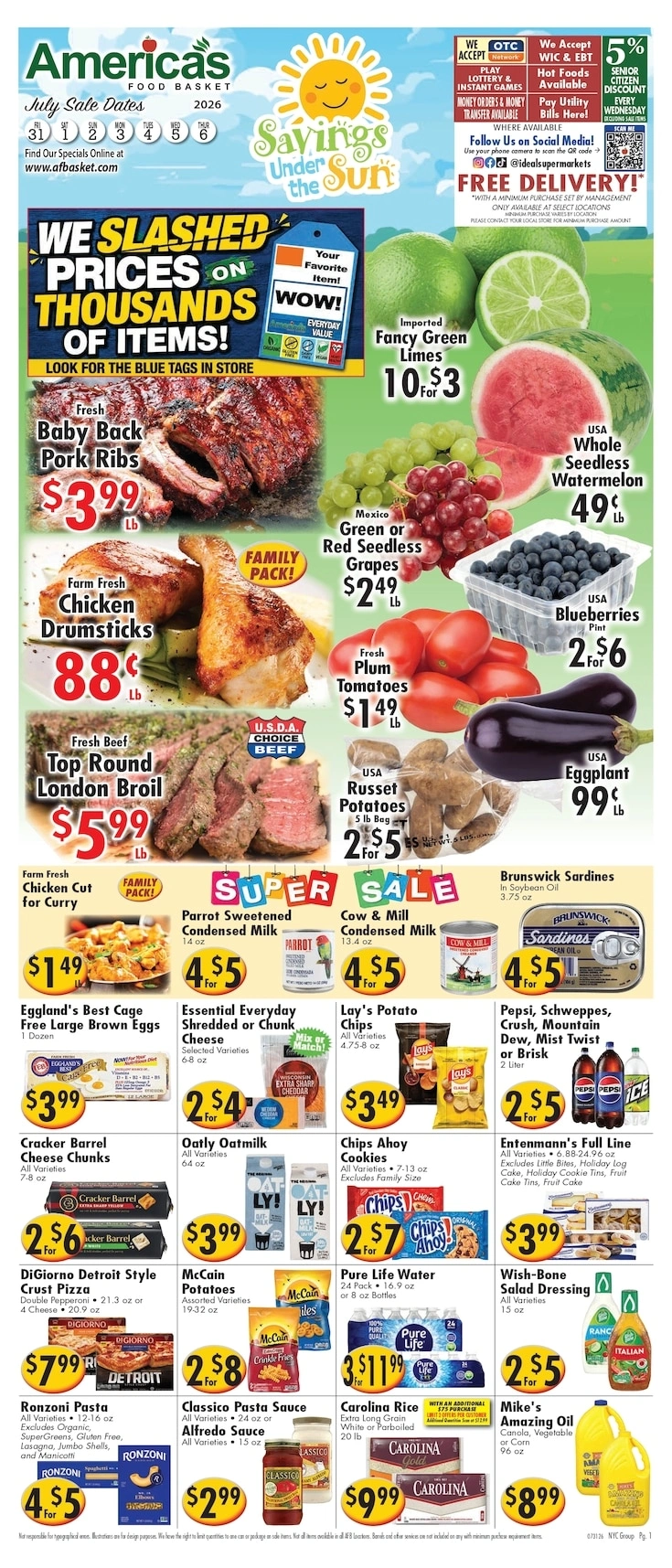America's Food Basket flyer page 1