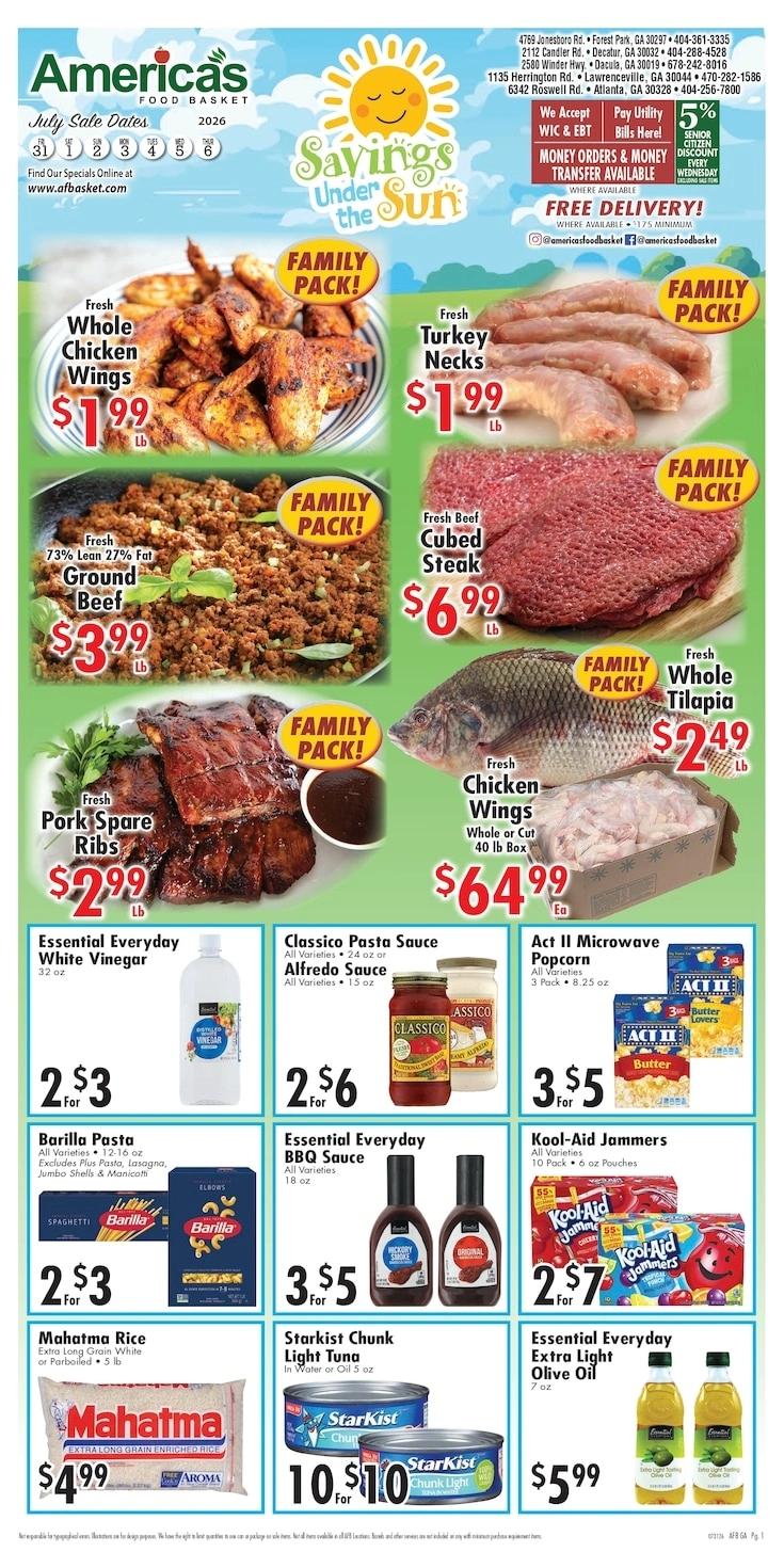 America's Food Basket flyer page 1