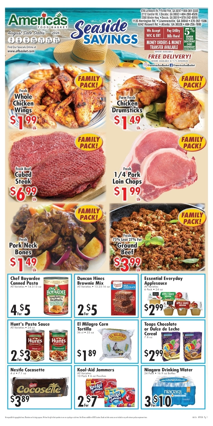 America's Food Basket flyer page 1