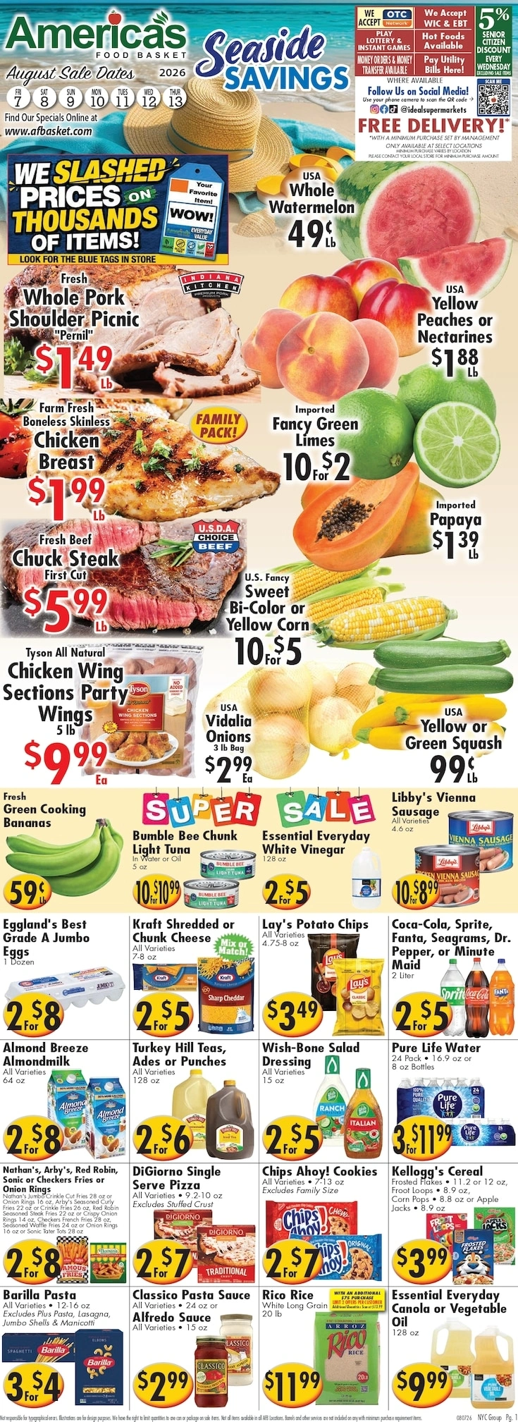 America's Food Basket flyer page 1
