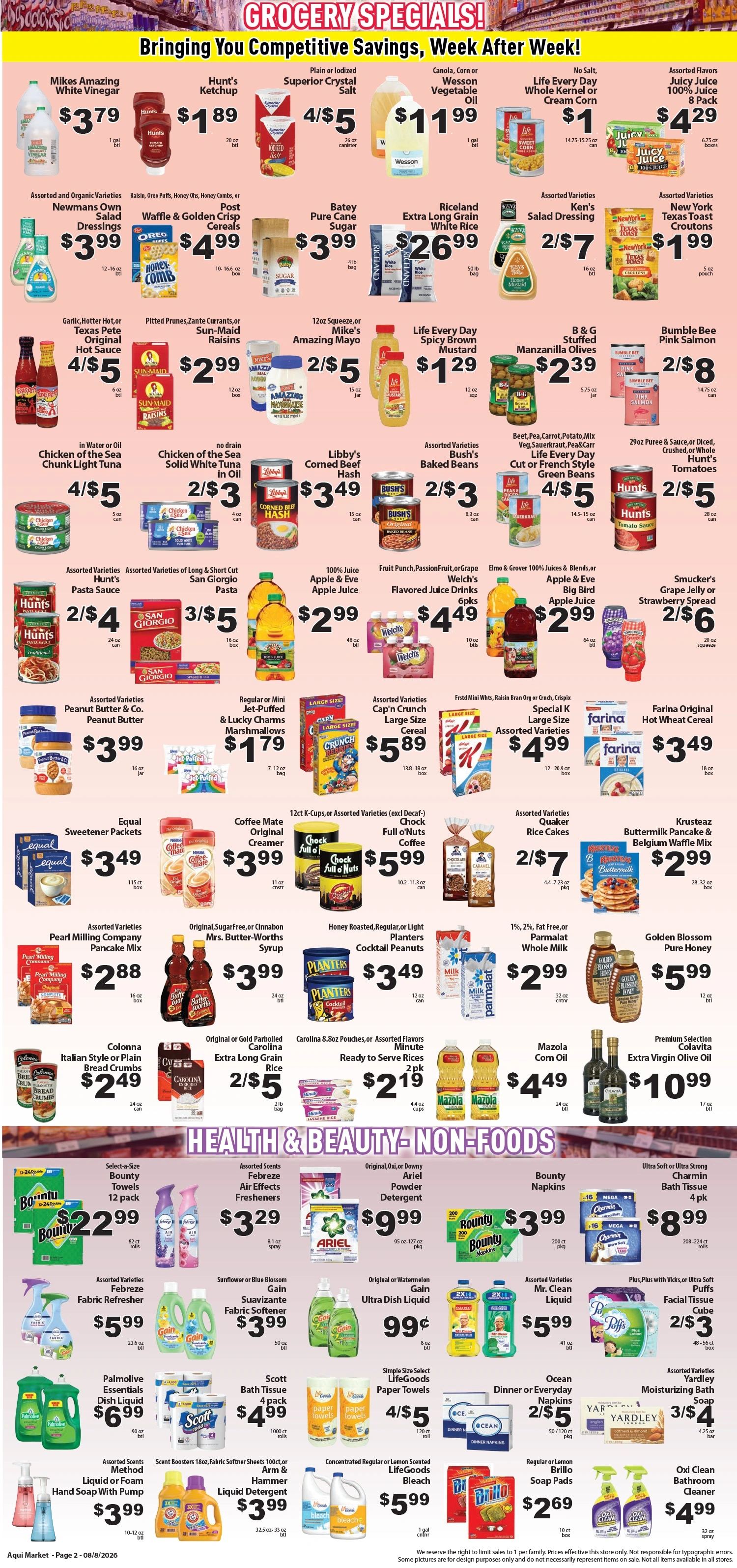 Aqui Market flyer page 2