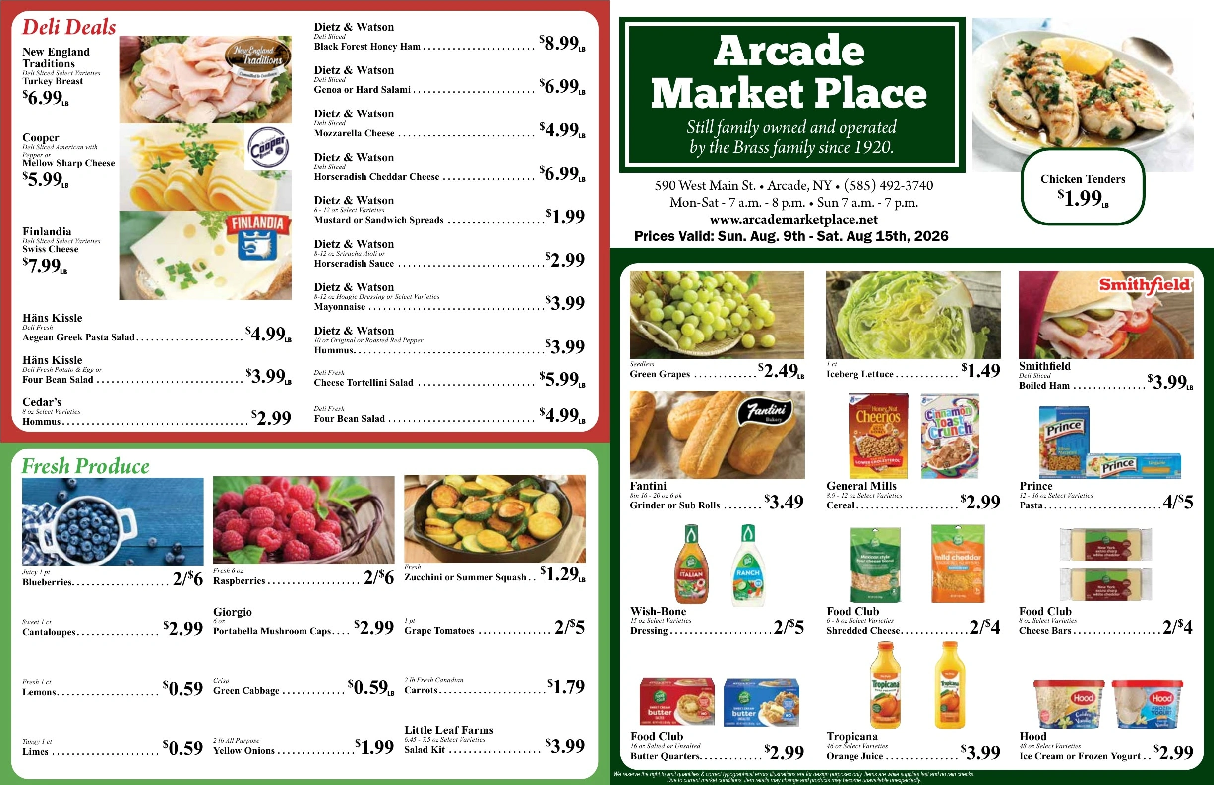 Arcade Market Place flyer page 1