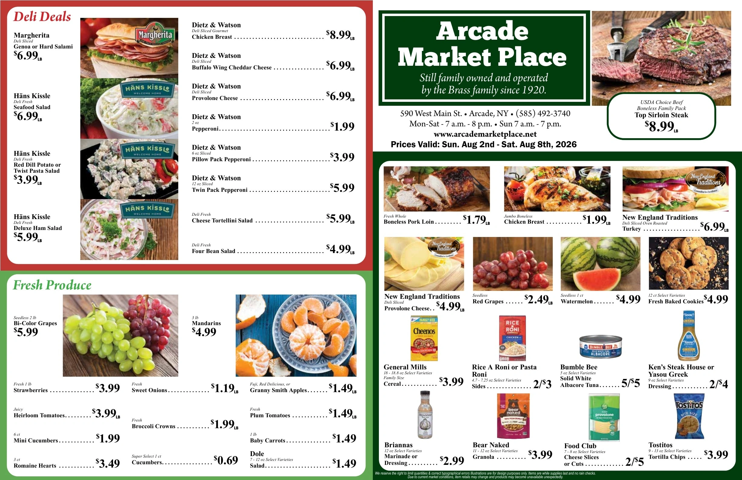 Arcade Market Place flyer page 1