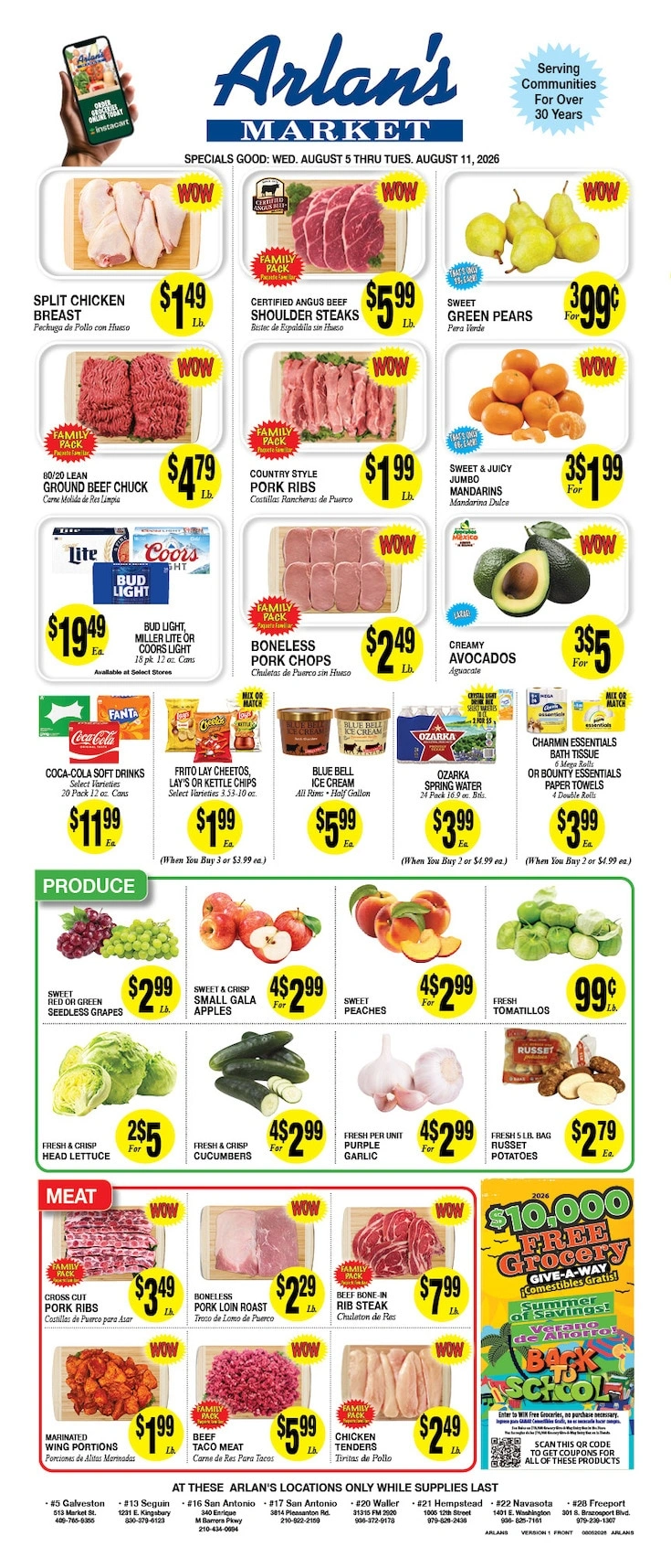 Arlan's Market flyer page 1