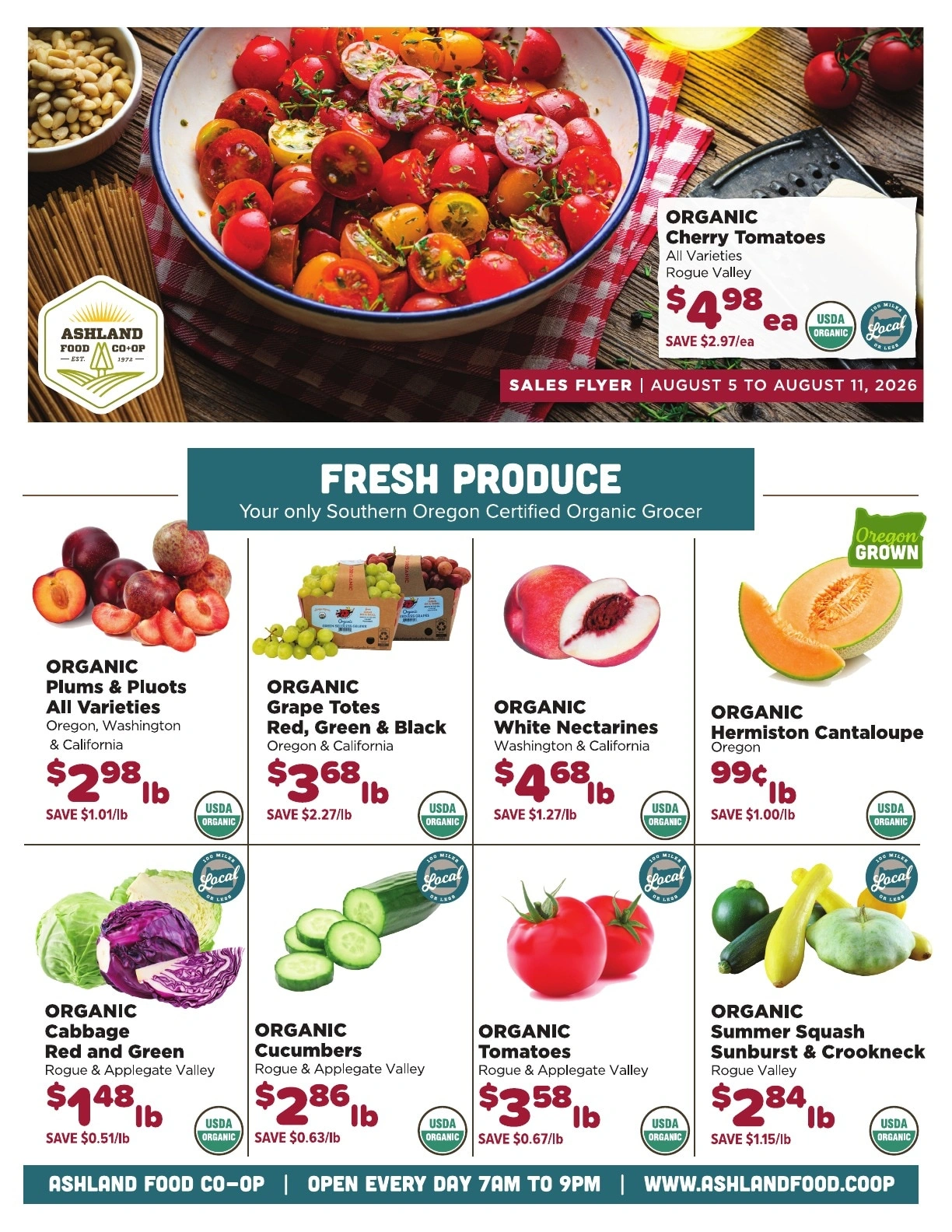 Ashland Food Co-op flyer page 1