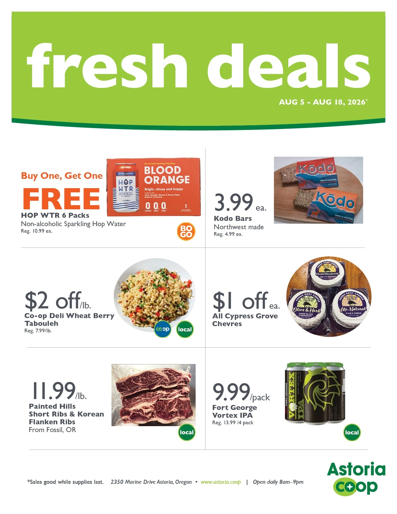 Astoria Co-op flyer page 1